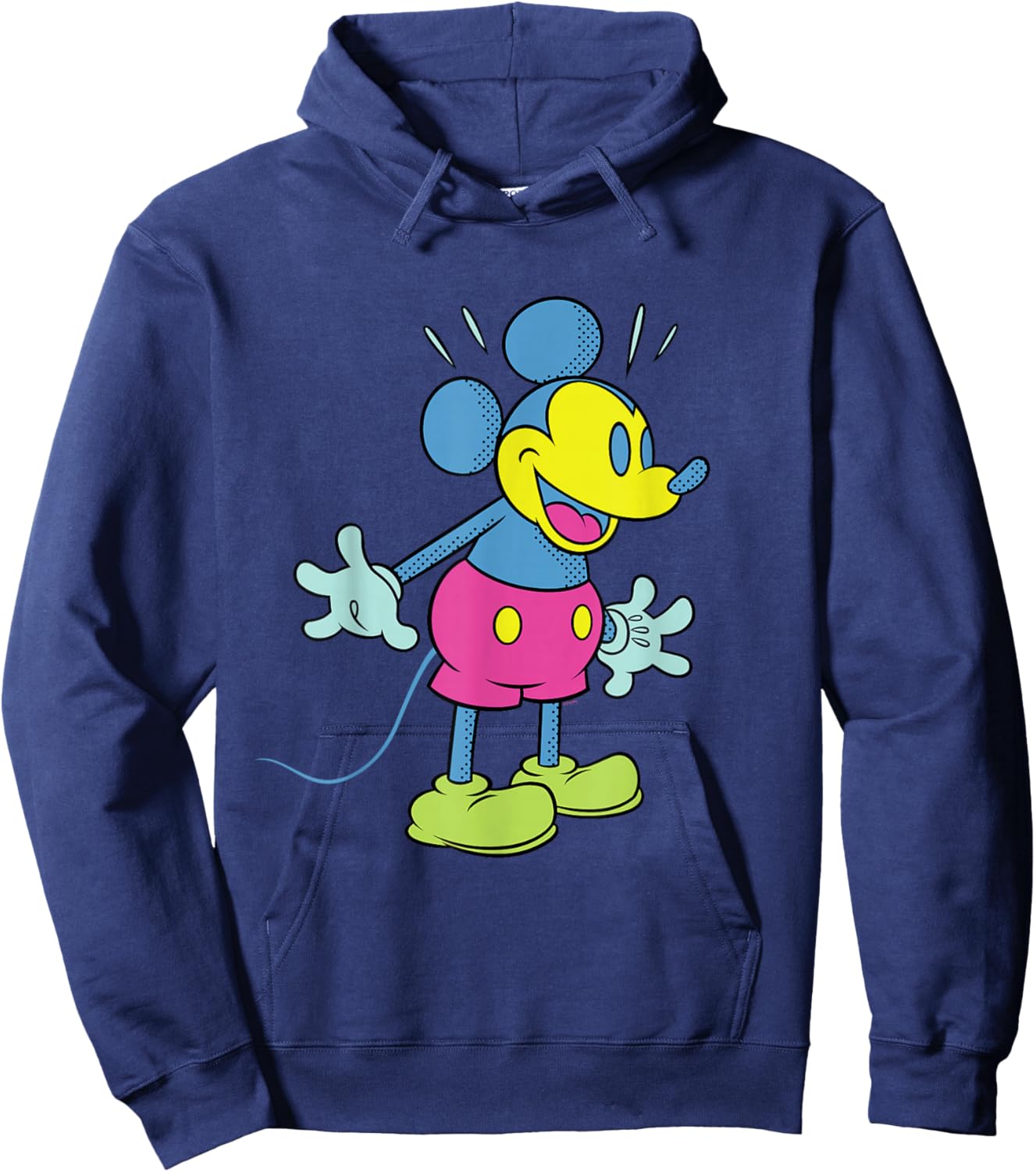 Disney Mickey Mouse Happy Surprise Retro Pop Art Hoodie - Hoodie | Navy
