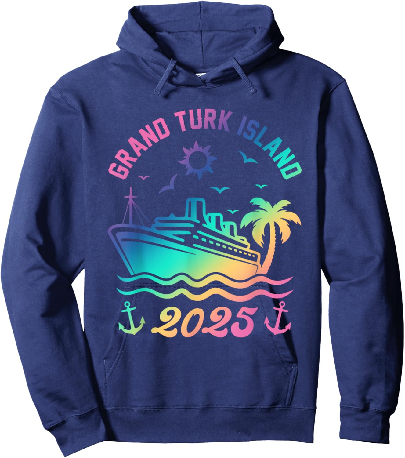 Grand Turk Island 2025 Cruise Vacation Beach Travel Holiday Hoodie - Hoodie | Navy