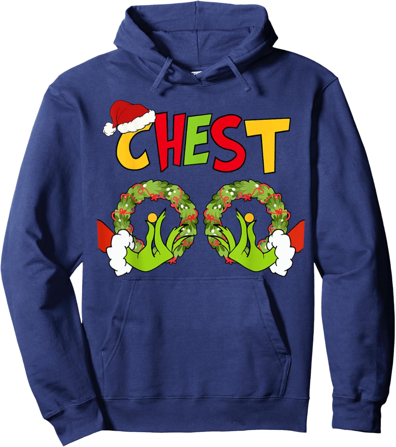 Chest Nuts Merry Christmas Shirt Xmas Matching Couples Women Hoodie - Hoodie | Navy