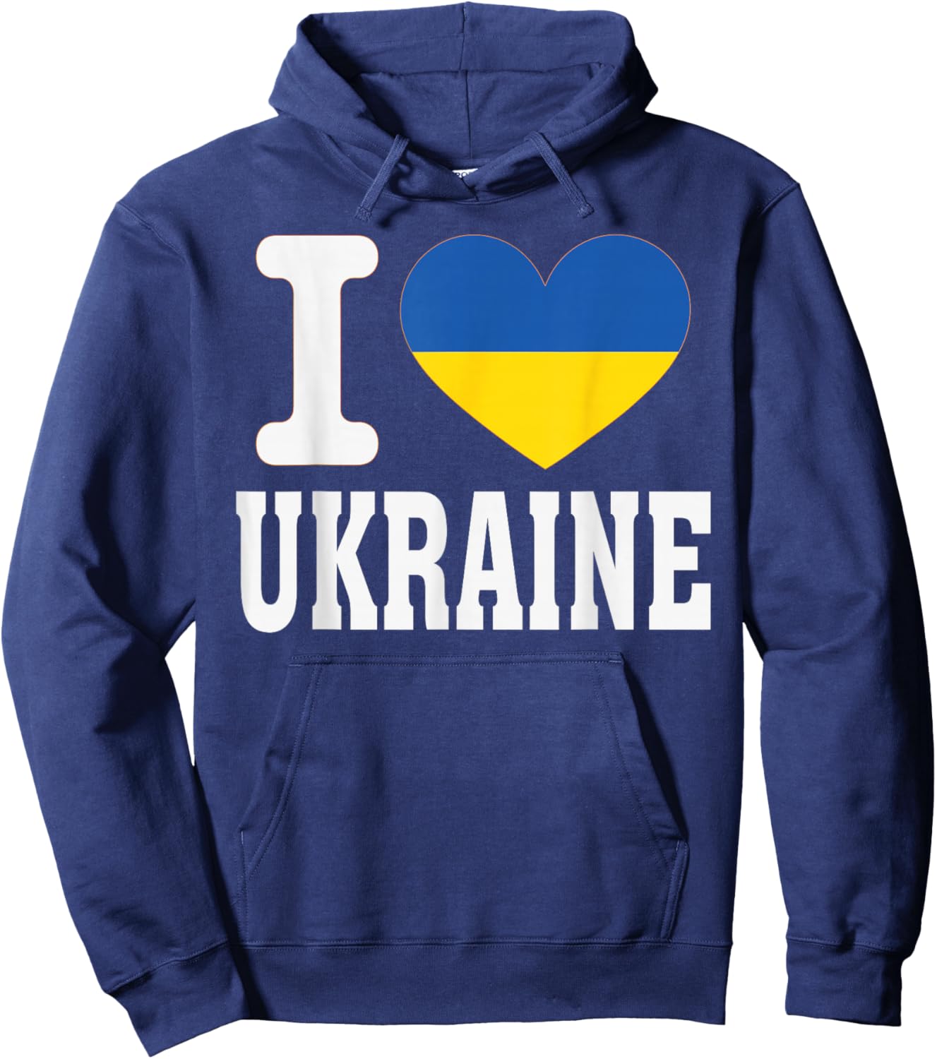 I Love Ukraine Heart Souvenir Lovers Pride Travel Hoodie - Hoodie | Navy
