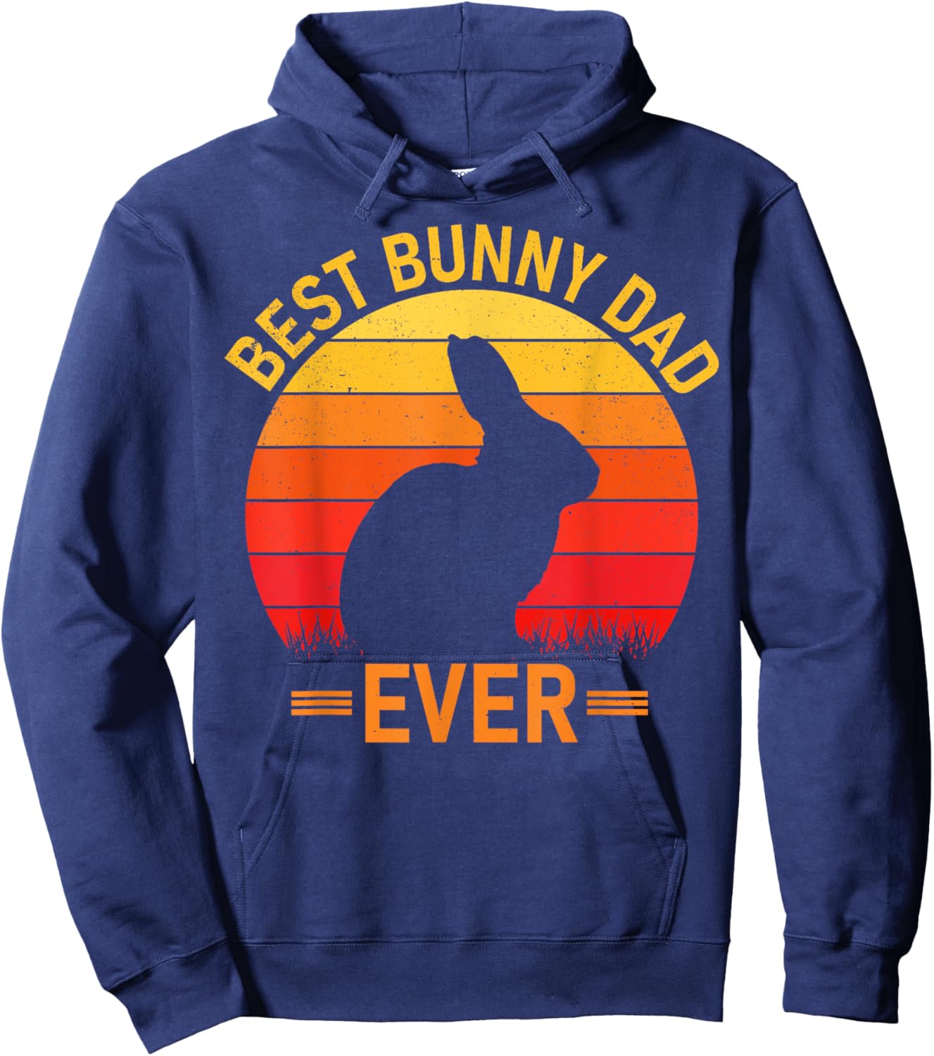 Rabbit Dad Best Bunny Dad Ever Fatherhood Lover Bunnies Hoodie - Hoodie | Navy