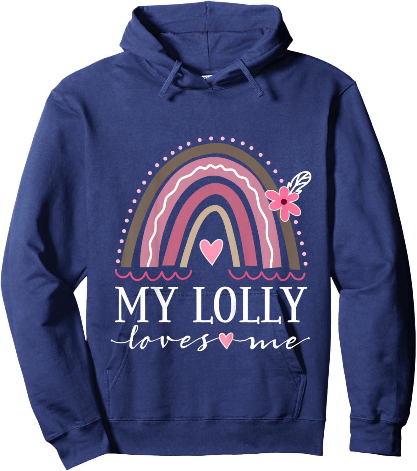 My Lolly Loves Me Granddaughter Rainbow Hoodie - Hoodie | Navy
