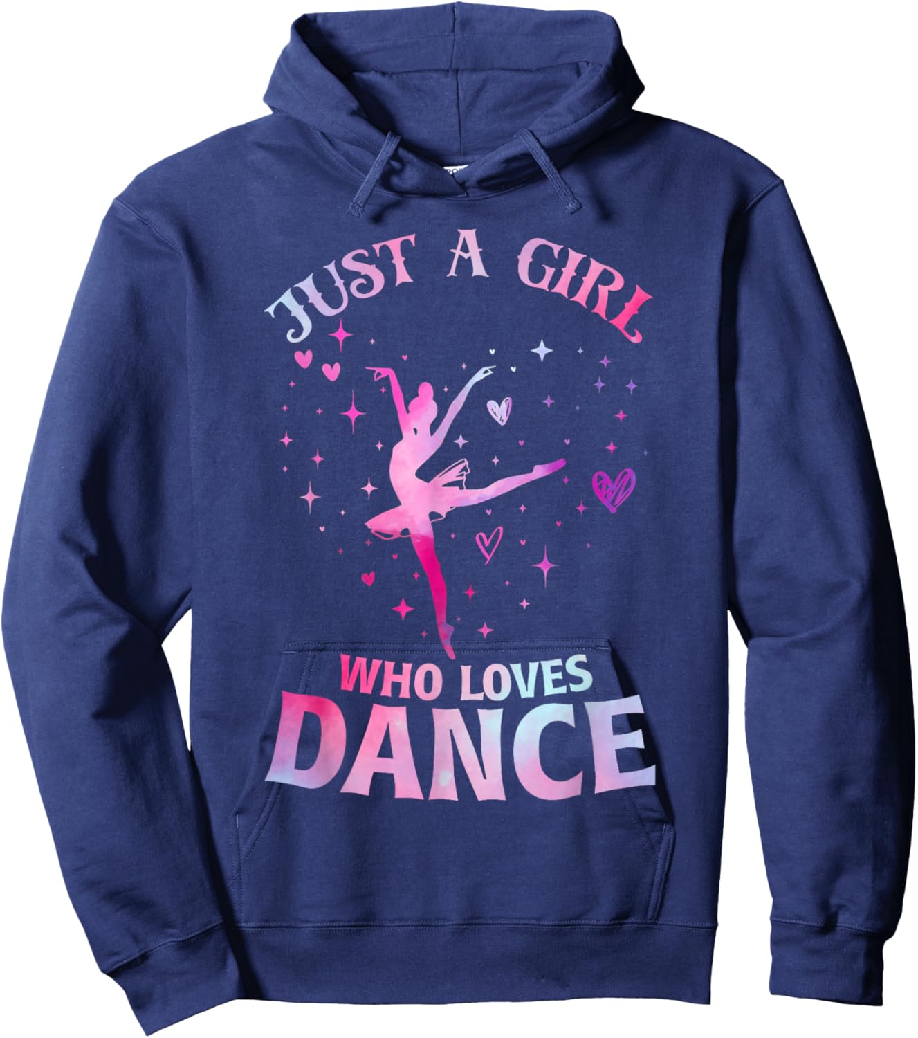 Just A Girl Who Loves Dance Ballet Dancer Heart Gift Hoodie - Hoodie | Navy