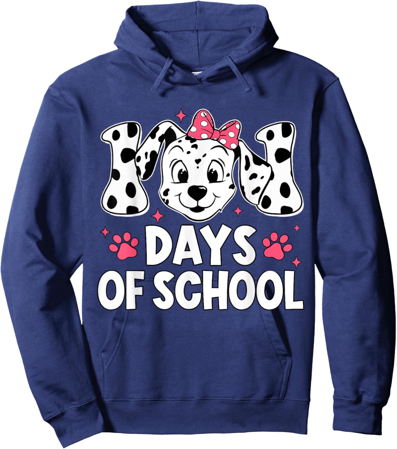 100 Days Of School Dalmatian Dog Boy Kid 100th Day Of School Hoodie - Hoodie | Navy