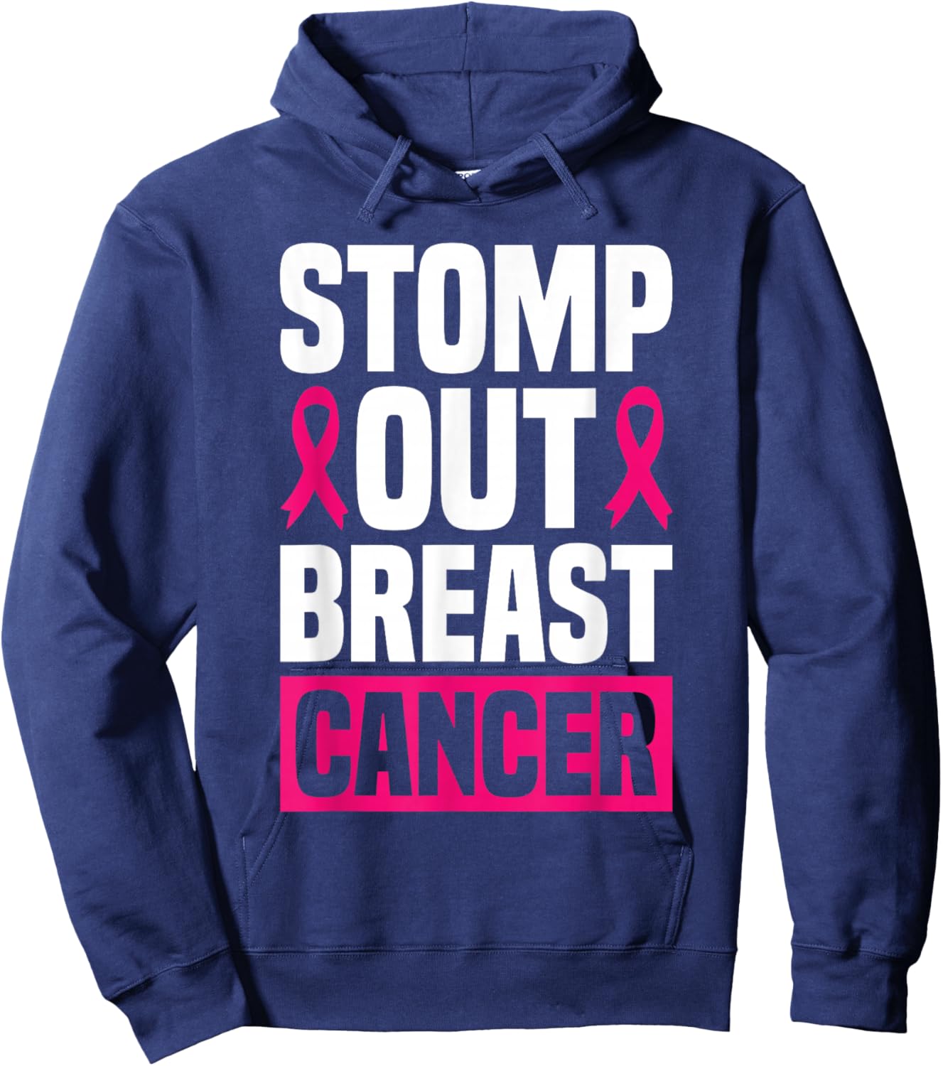 Stomp Out Breast Cancer Breast Cancer Awareness Hoodie - Hoodie | Navy