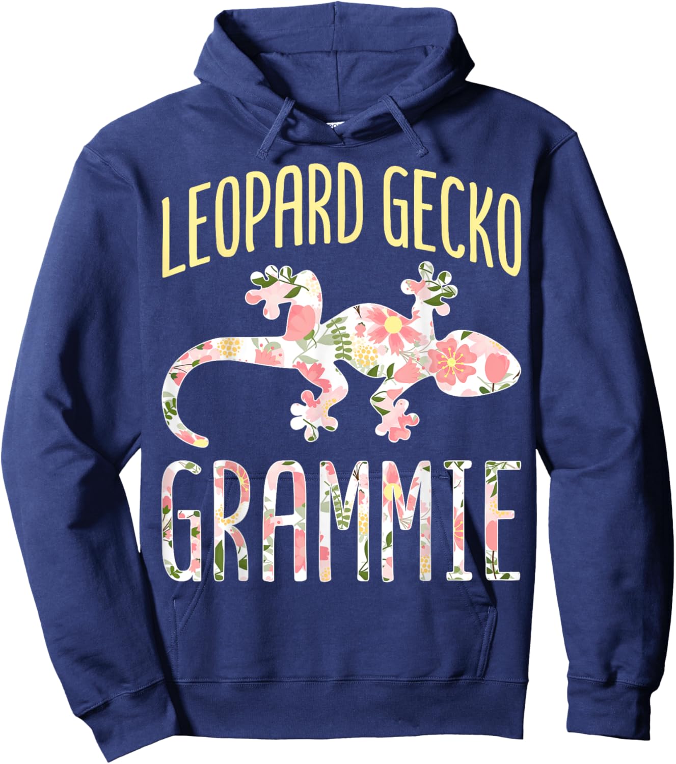 Leopard Gecko Grammie Reptile Lizard Gecko Keeper Grandma Hoodie - Hoodie | Navy