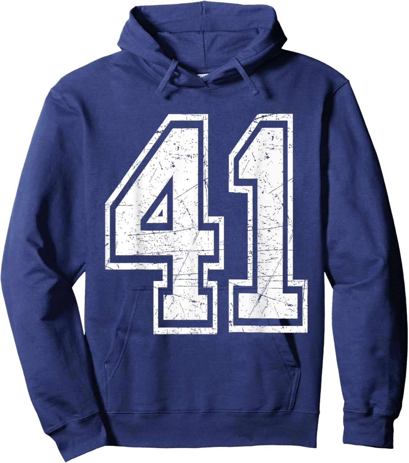 Number 41 Varsity Sports Team Jersey 41st Birthday Hoodie - Hoodie | Navy