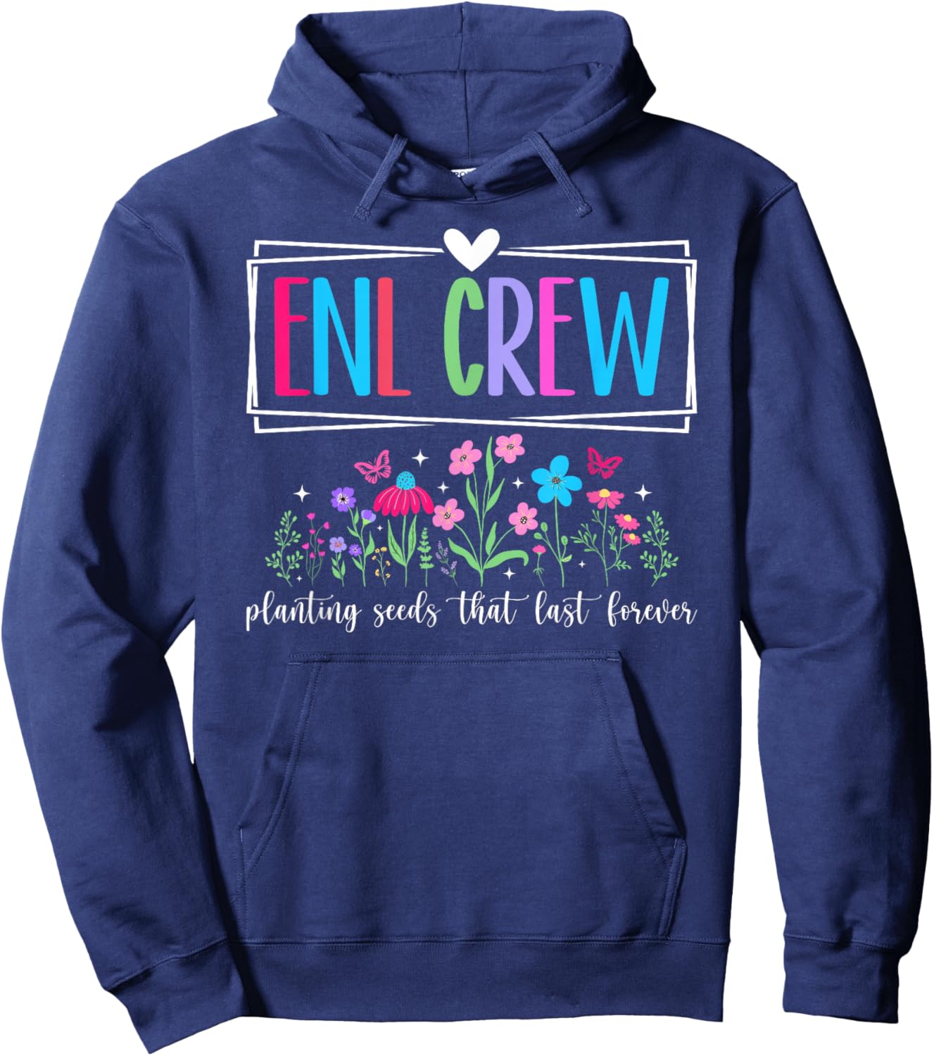 ENL Crew ENL Teacher English As A New Language ENL Team Hoodie - Hoodie | Navy