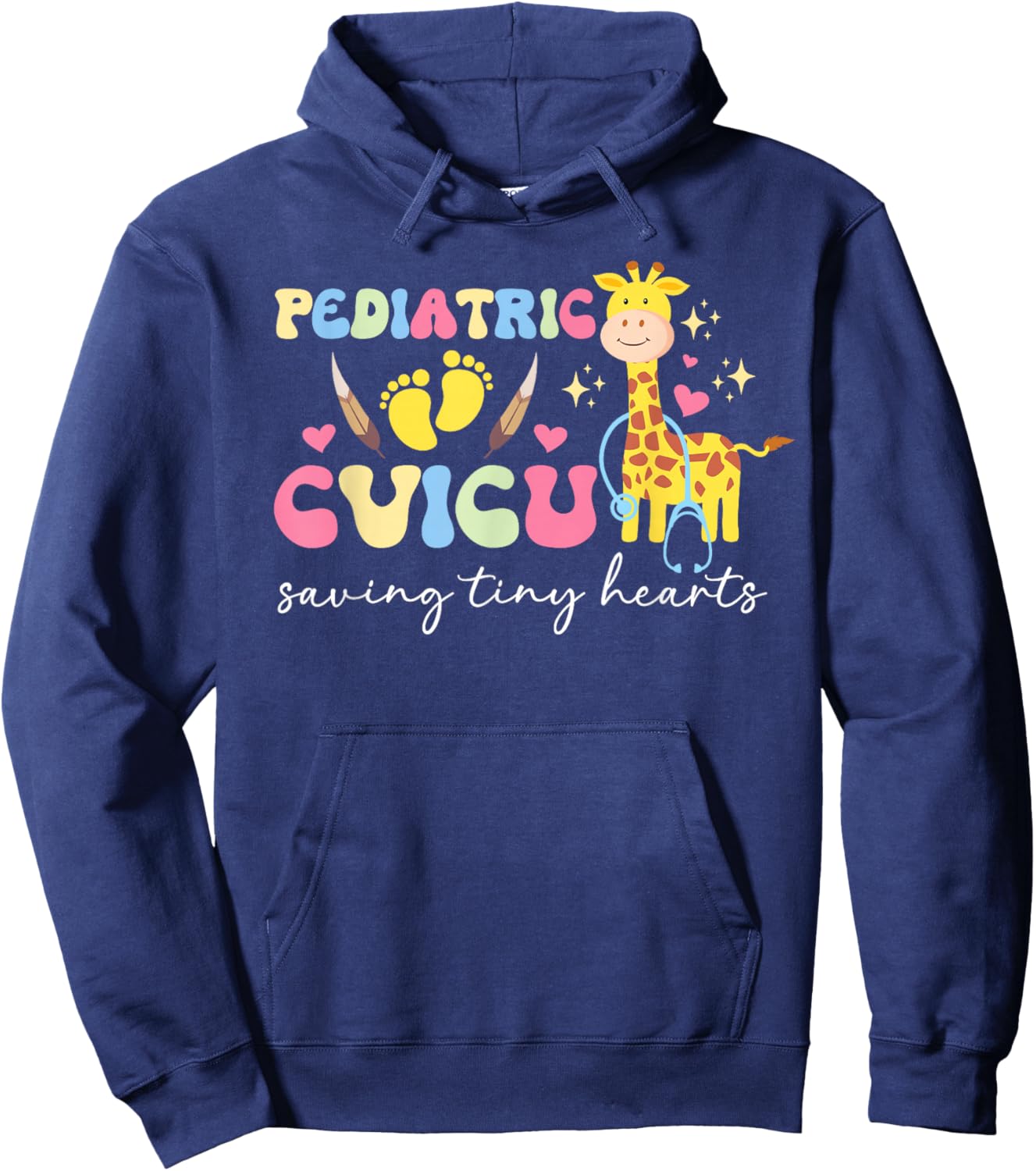 Pediatric CVICU Peds Cardiovascular Intensive Care Unit Hoodie - Hoodie | Navy
