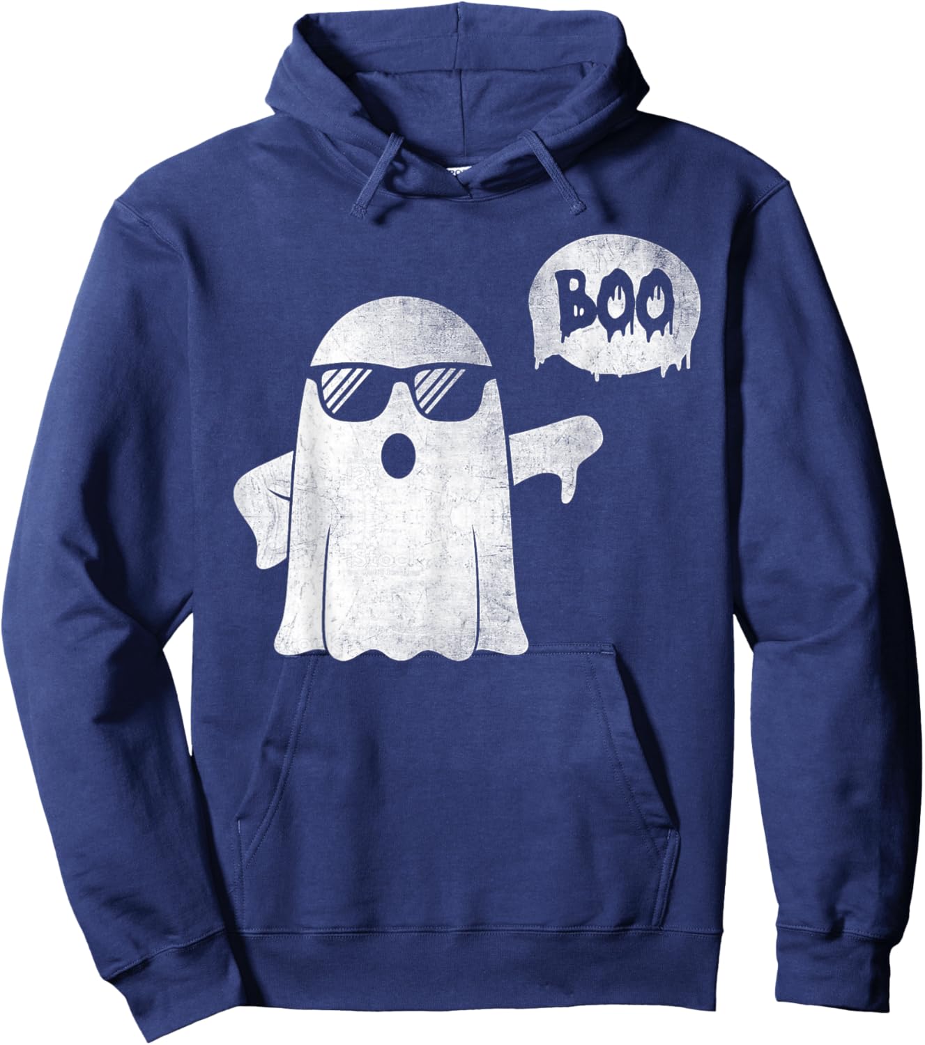 Thumbs Down Boo Ghost Funny Halloween Spooky Boo Men Women Hoodie - Hoodie | Navy