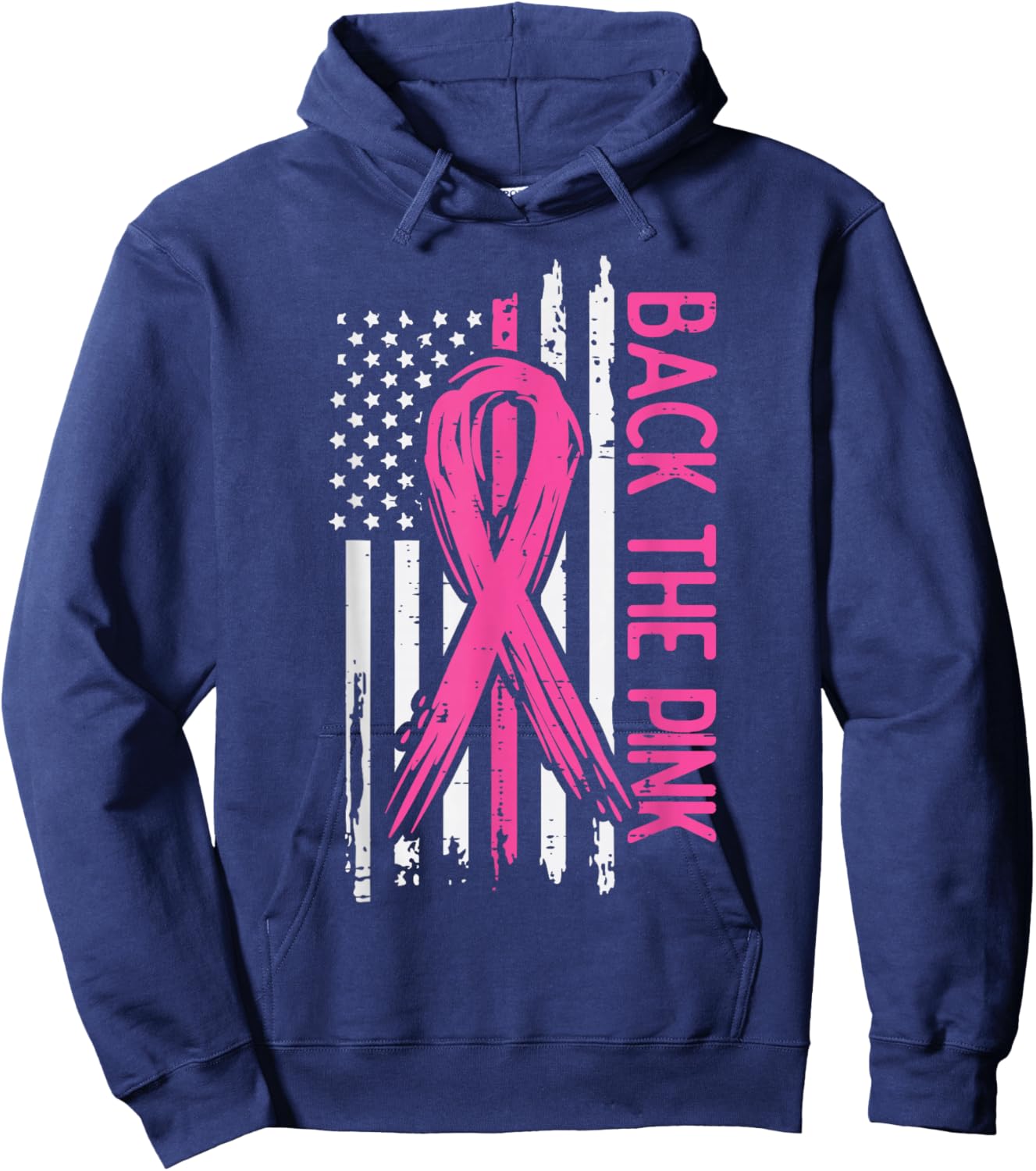 Breast Cancer Aware Back The Pink Pink Ribbon Women Kids Men Hoodie - Hoodie | Navy