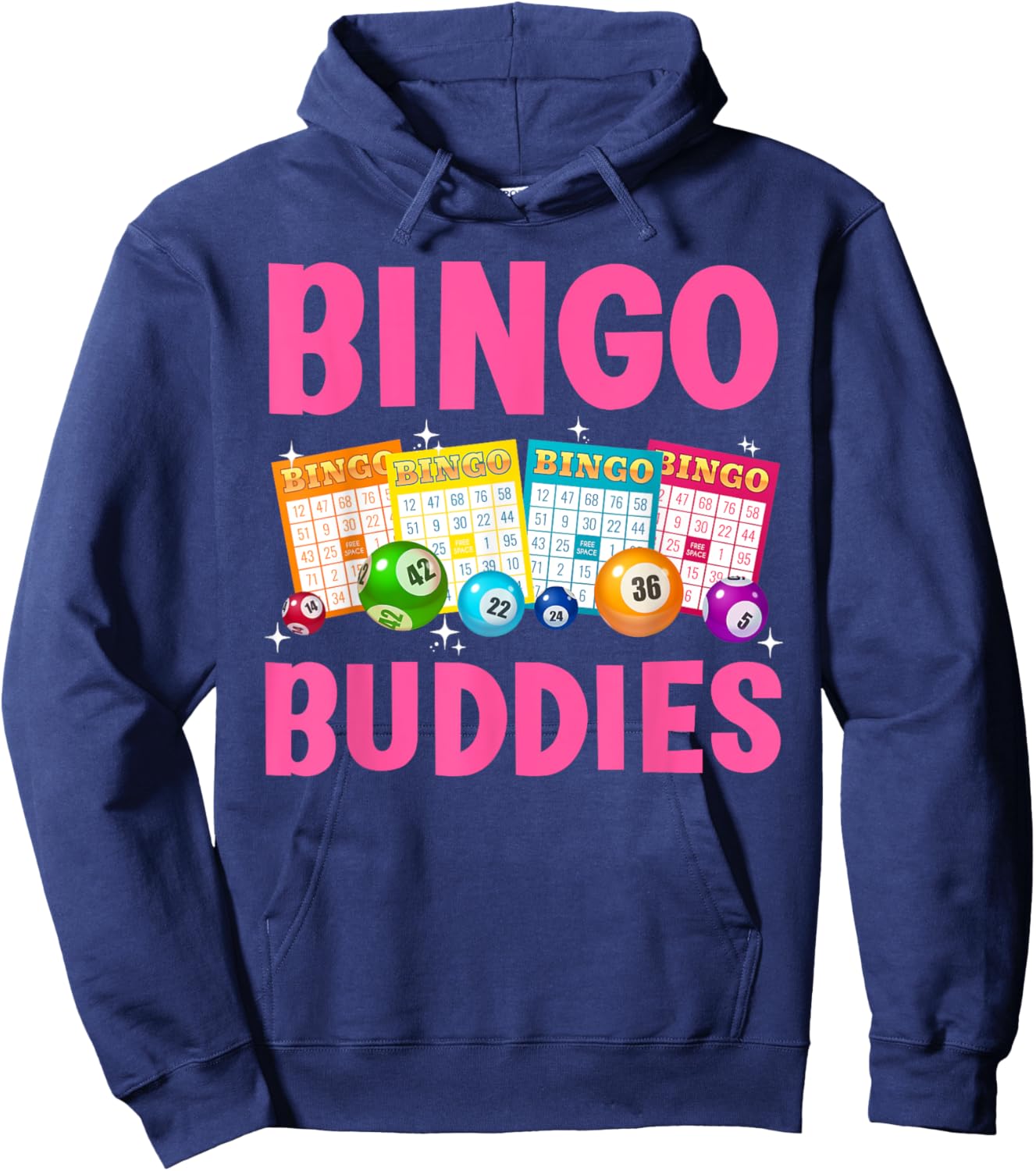 Bingo Buddies Design Women Bingo Lover Bingo Player Hoodie - Hoodie | Navy