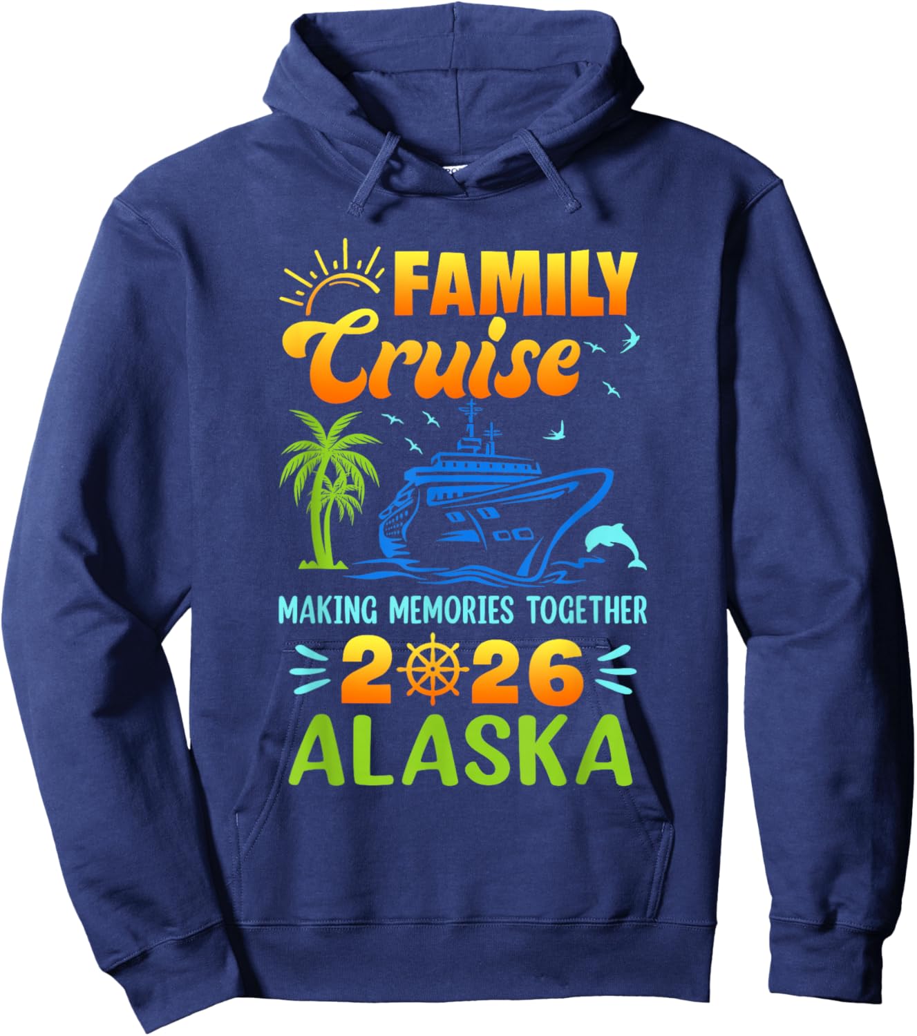 Alaska Cruise 2026 Family Friends Group Vacation Matching Hoodie - Hoodie | Navy