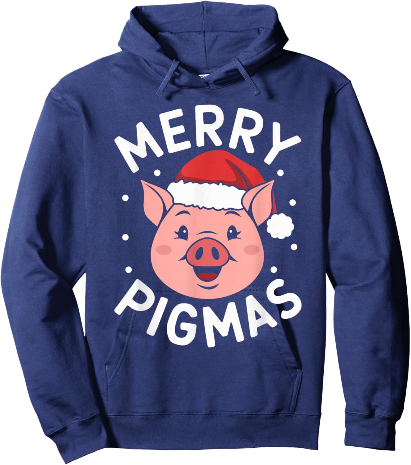 Merry Pigmas Funny Pig Christmas Santa Pig Xmas Farmer Hoodie - Hoodie | Navy