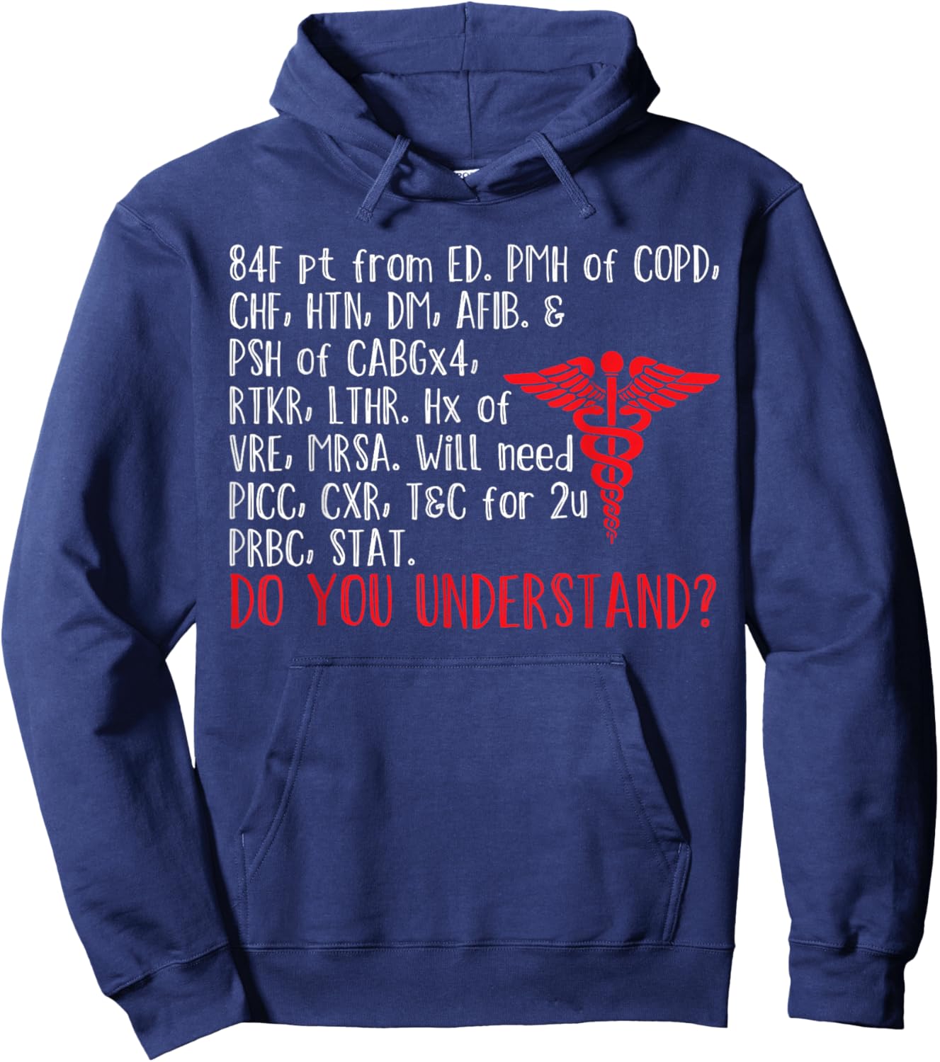 Funny Nurse Meme Nursing Medicine RN Registered Nurse Hoodie - Hoodie | Navy