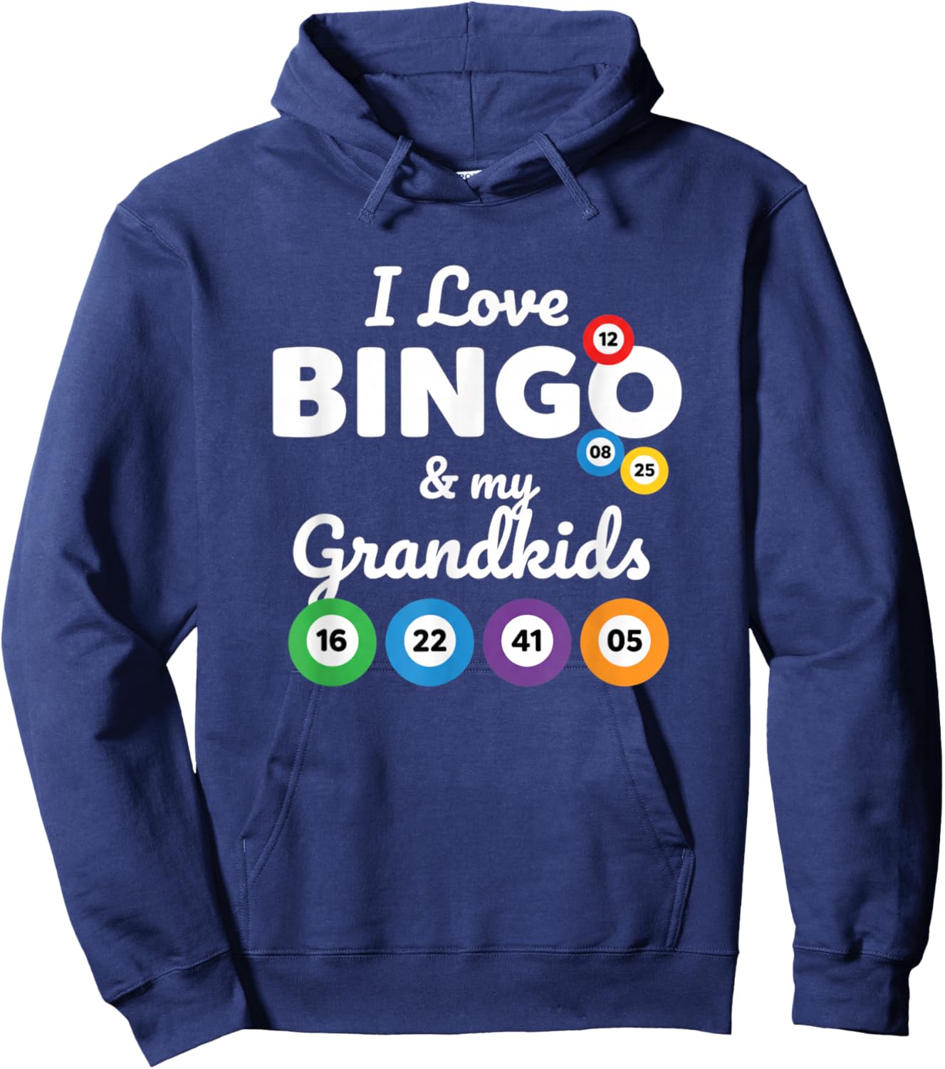 Grandparent I Love Bingo & My Grandkids Hoodie - Hoodie | Navy