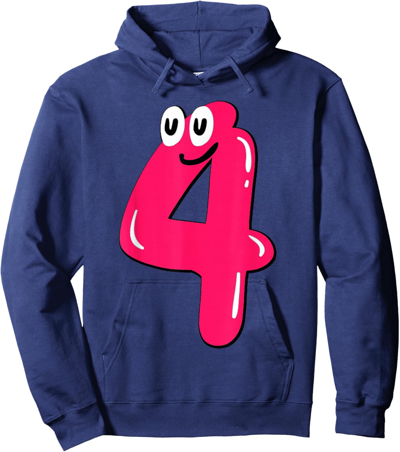 Number 4 Maths Day Outfit for Girl 4th Birthday Girls Hoodie - Hoodie | Navy