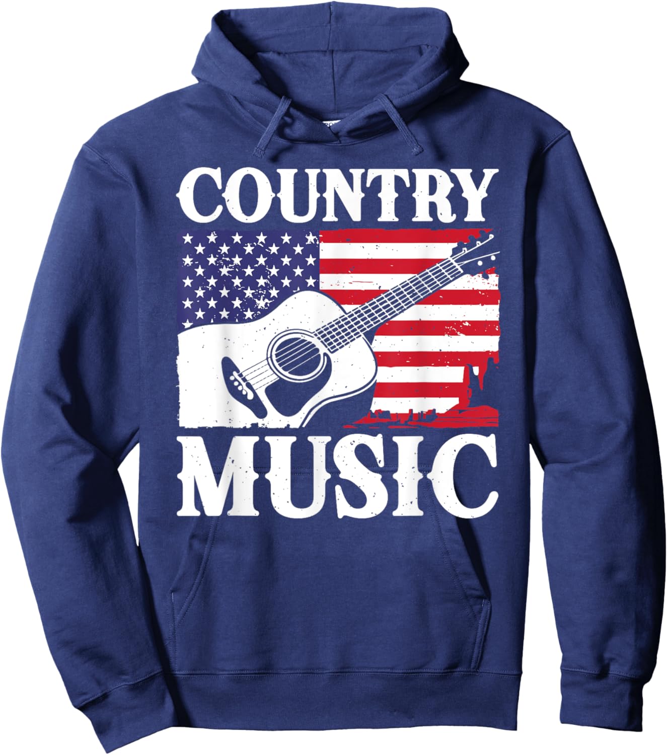 Cool Country Music Art Women Classic Country Music Hoodie - Hoodie | Navy