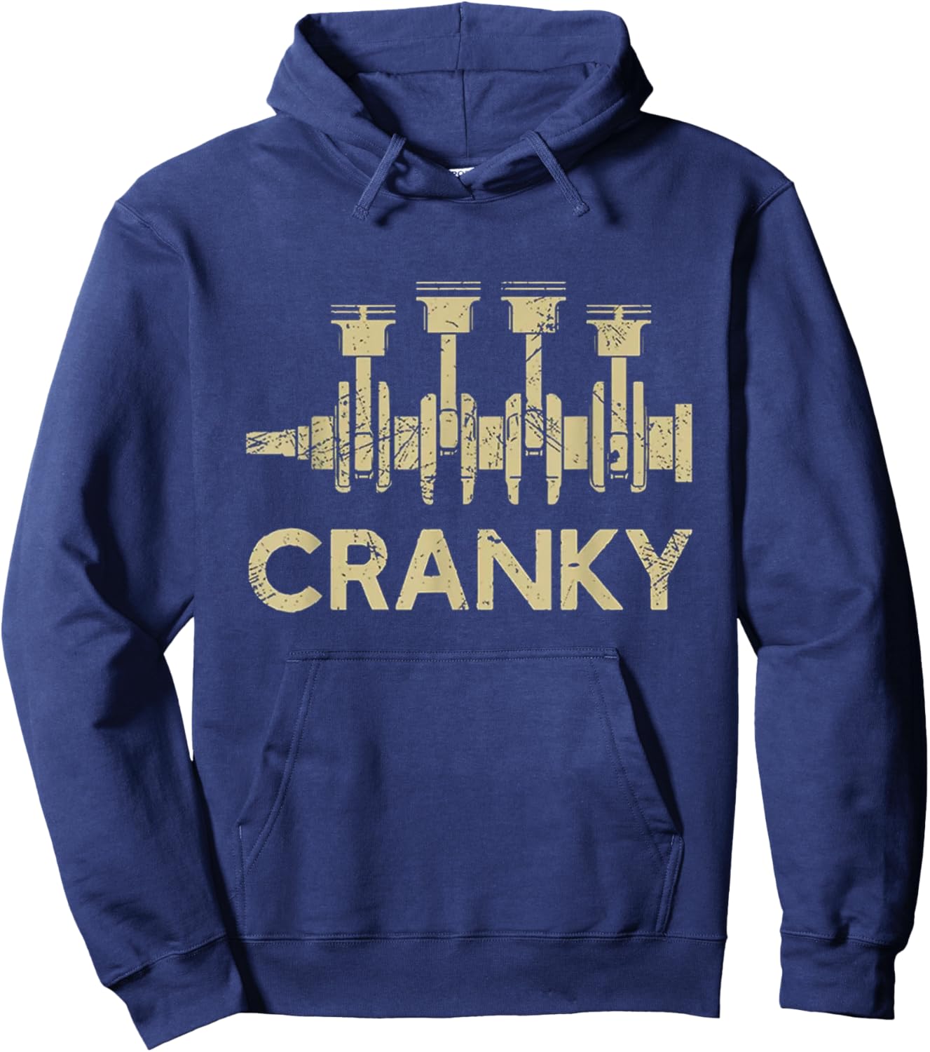 Cranky Car Engine: Just Another Day in the Garage Hoodie - Hoodie | Navy