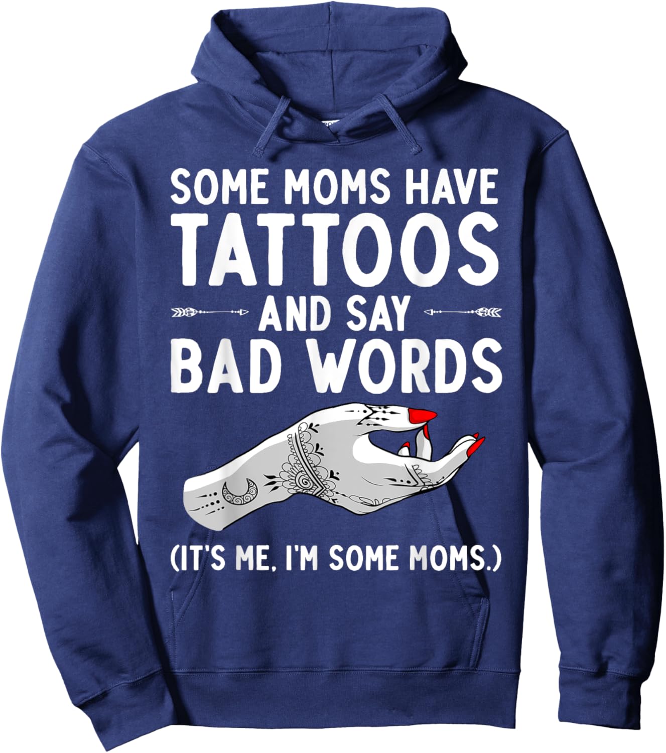 Funny Tattoo Design For Mom Women Tattoo Artist Tattoo Lover Hoodie - Hoodie | Navy