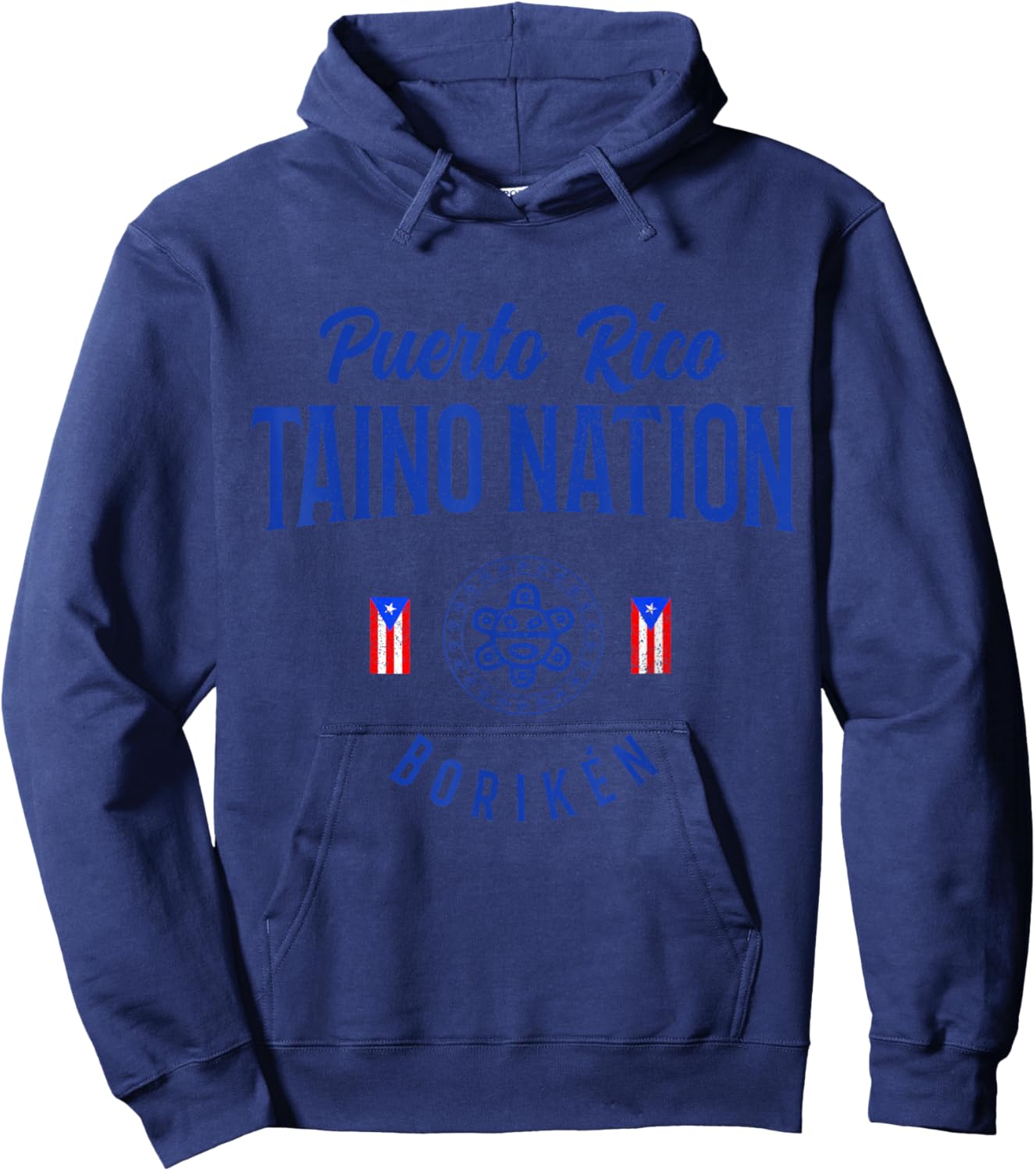 Taino Nation Boricua Boriken Pride Puerto Rico Indigenous Hoodie - Hoodie | Navy