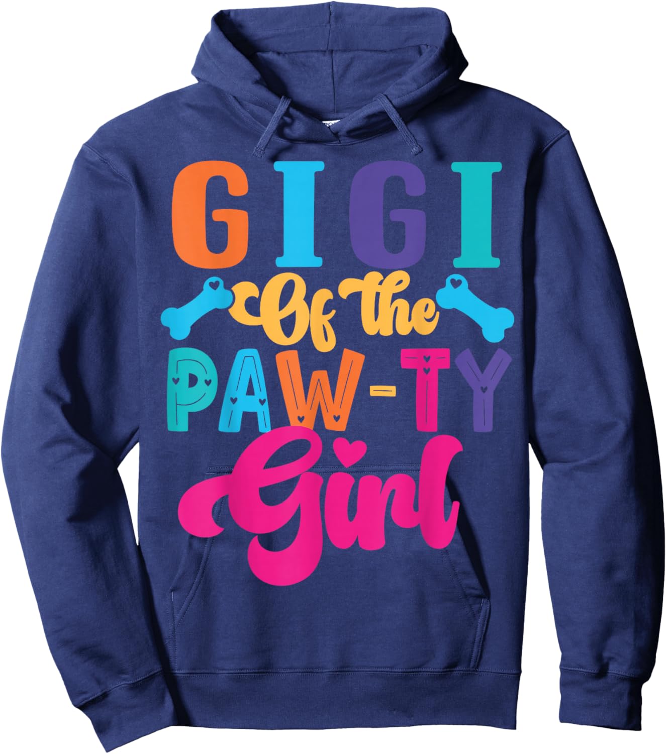 Gigi of The Paw-ty Girl Dog Family Matching Party Hoodie - Hoodie | Navy