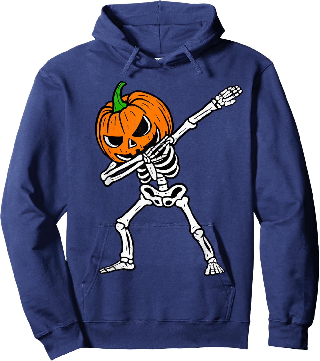 Dabbing Skeleton Pumpkin Halloween Costume Boys Teens Kids Hoodie - Hoodie | Navy