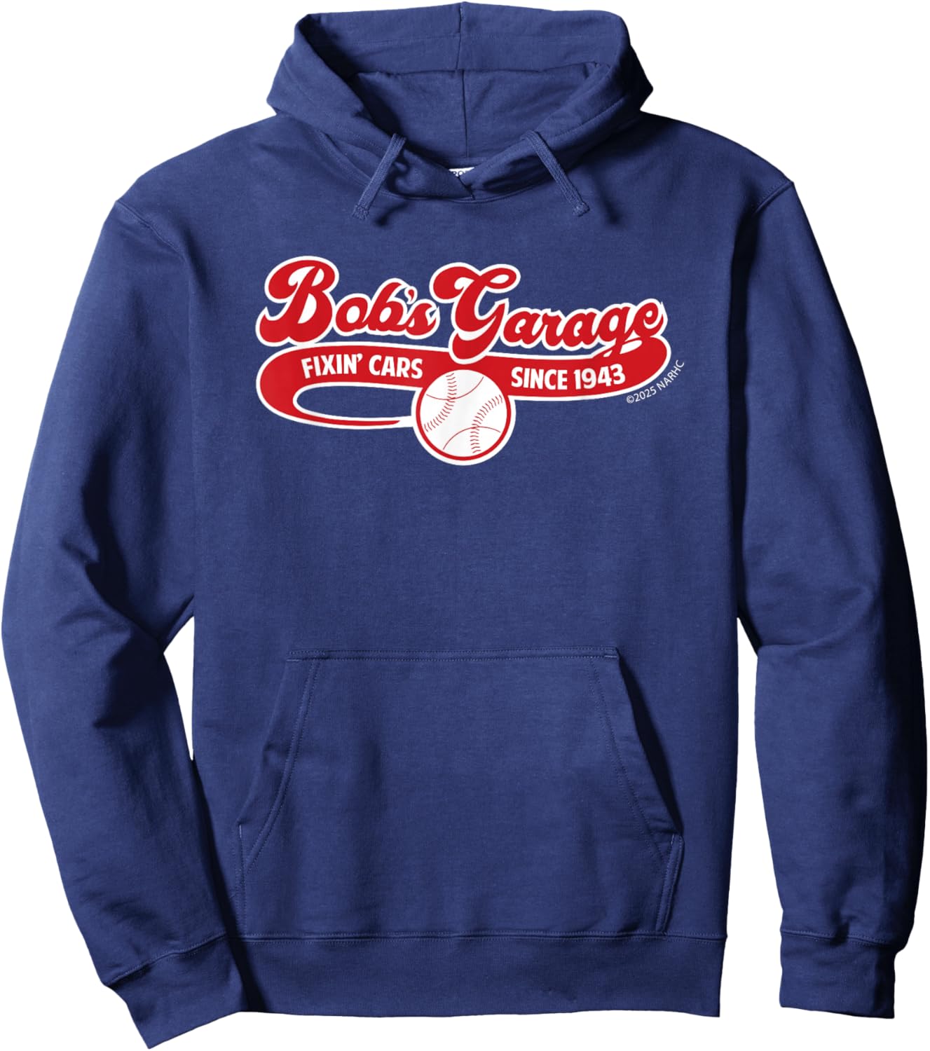 Schitt's Creek Bob's Garage Vintage Baseball Hoodie - Hoodie | Navy