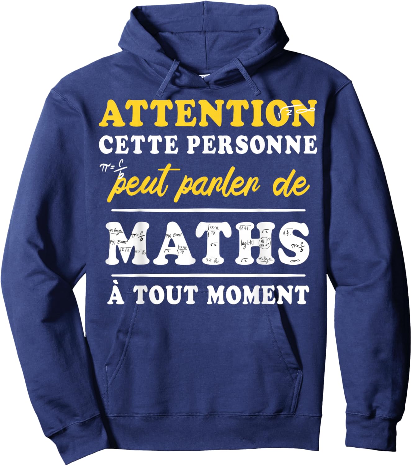 Attention This Person Can Talk About Math At Any Time Hoodie - Hoodie | Navy