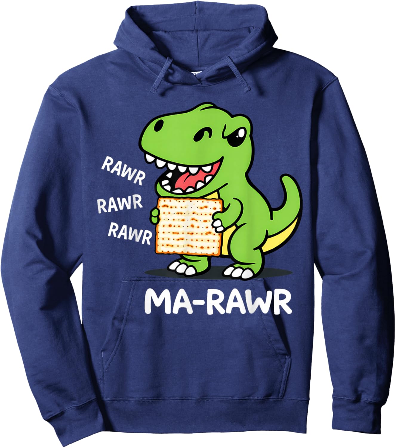Passover Maror Ma-Roar Dinosaur Funny Pesach Toddler Kids Hoodie - Hoodie | Navy