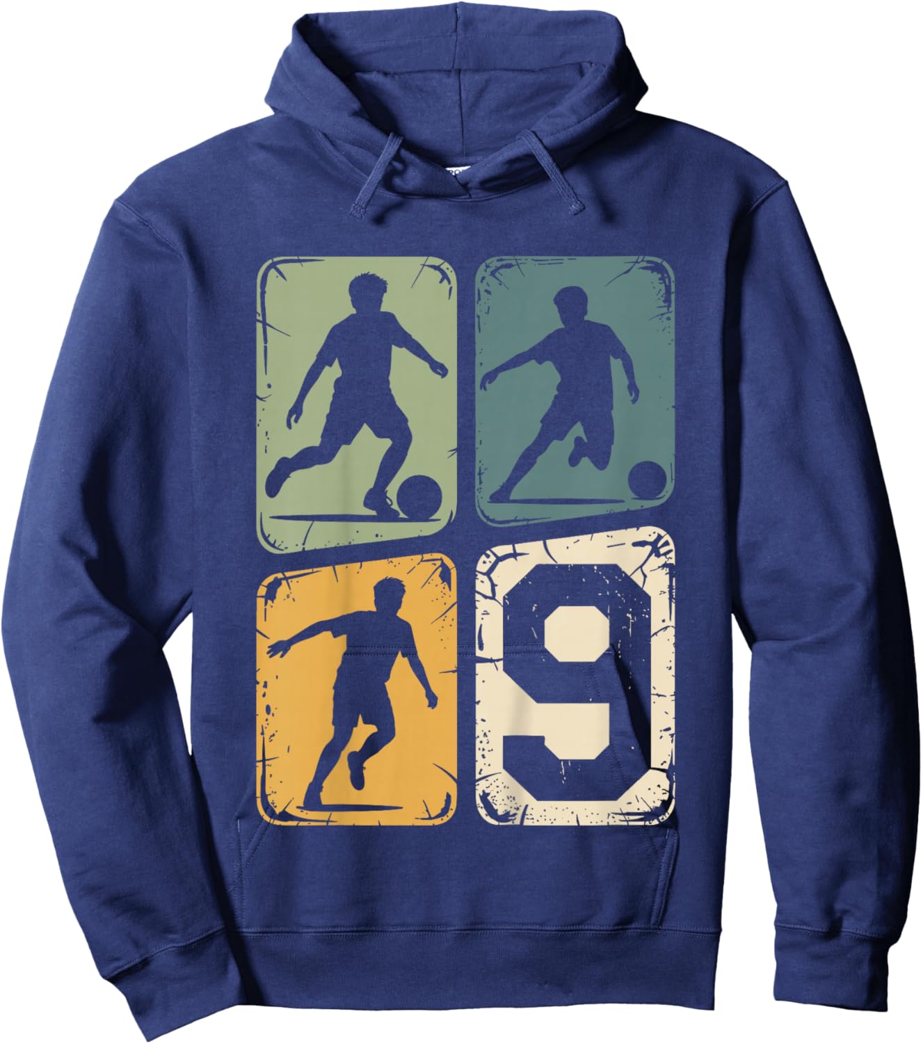 9. Geburtstag Junge Fußball Ball Jungs Fußballer 9 Jahre Hoodie - Hoodie | Navy