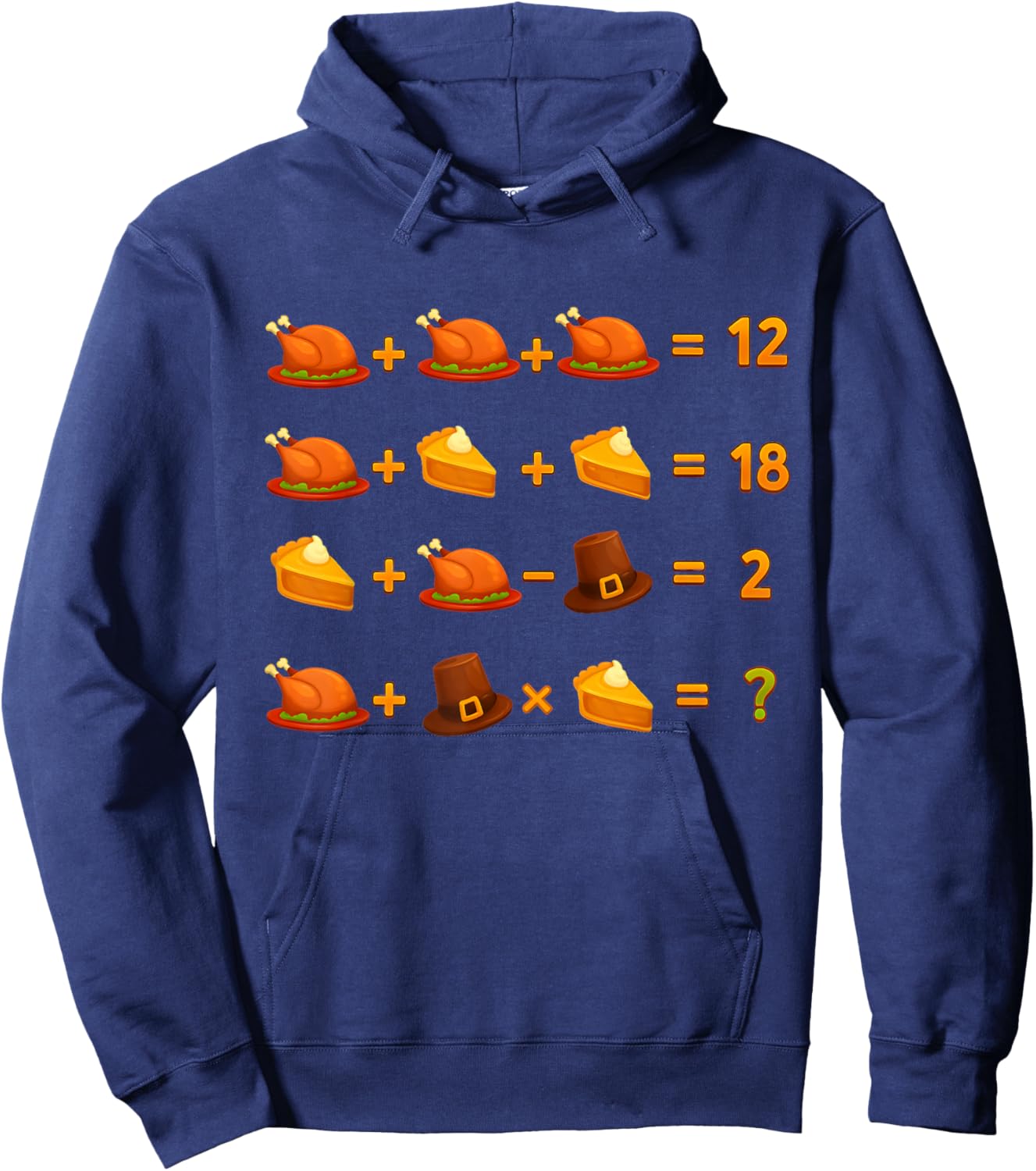 Funny 6 7 Meme 67 Thanksgiving Order of Operations Math Hoodie - Hoodie | Navy