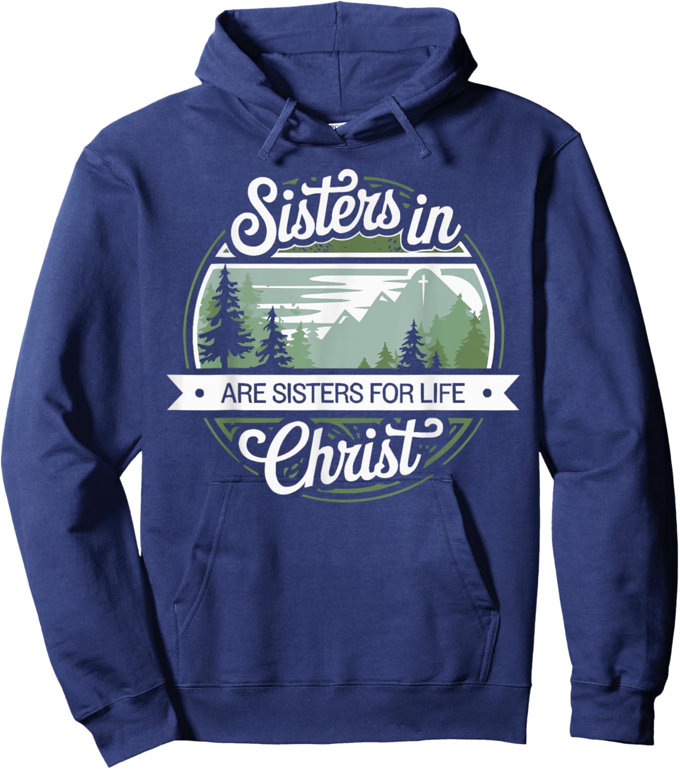 Sisters In Christ Religion Jesus Christian Women Faith Hoodie - Hoodie | Navy