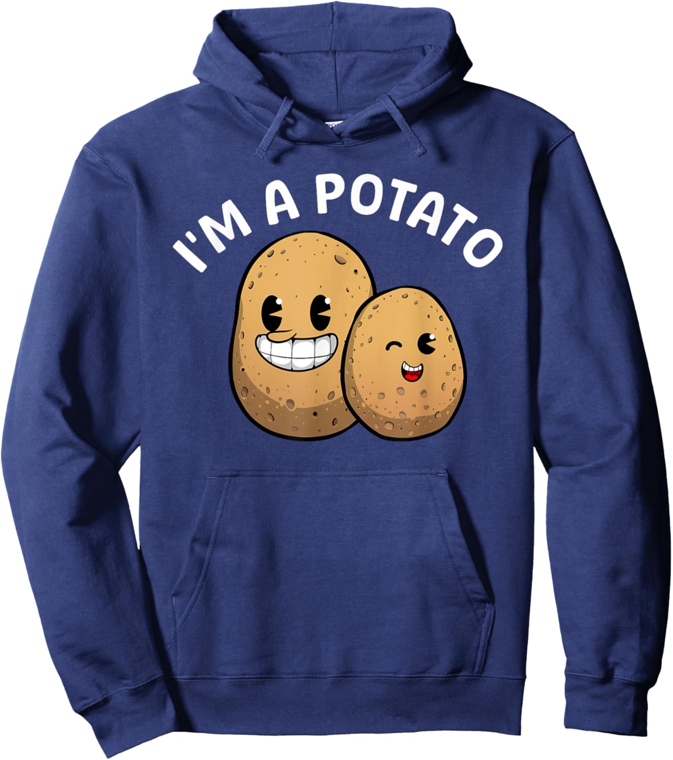 Best Potato Gift Potato Themed Accessories & Stuff Adults Kids Potato Lover Black Small Classic Fit Modern Classic Cartoon Potato Hoodie - Hoodie | Navy