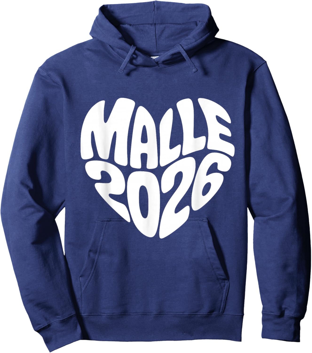 Malle 2026 Herz Form Mallorca Party Urlaub Herzform Feiern Hoodie - Hoodie | Navy