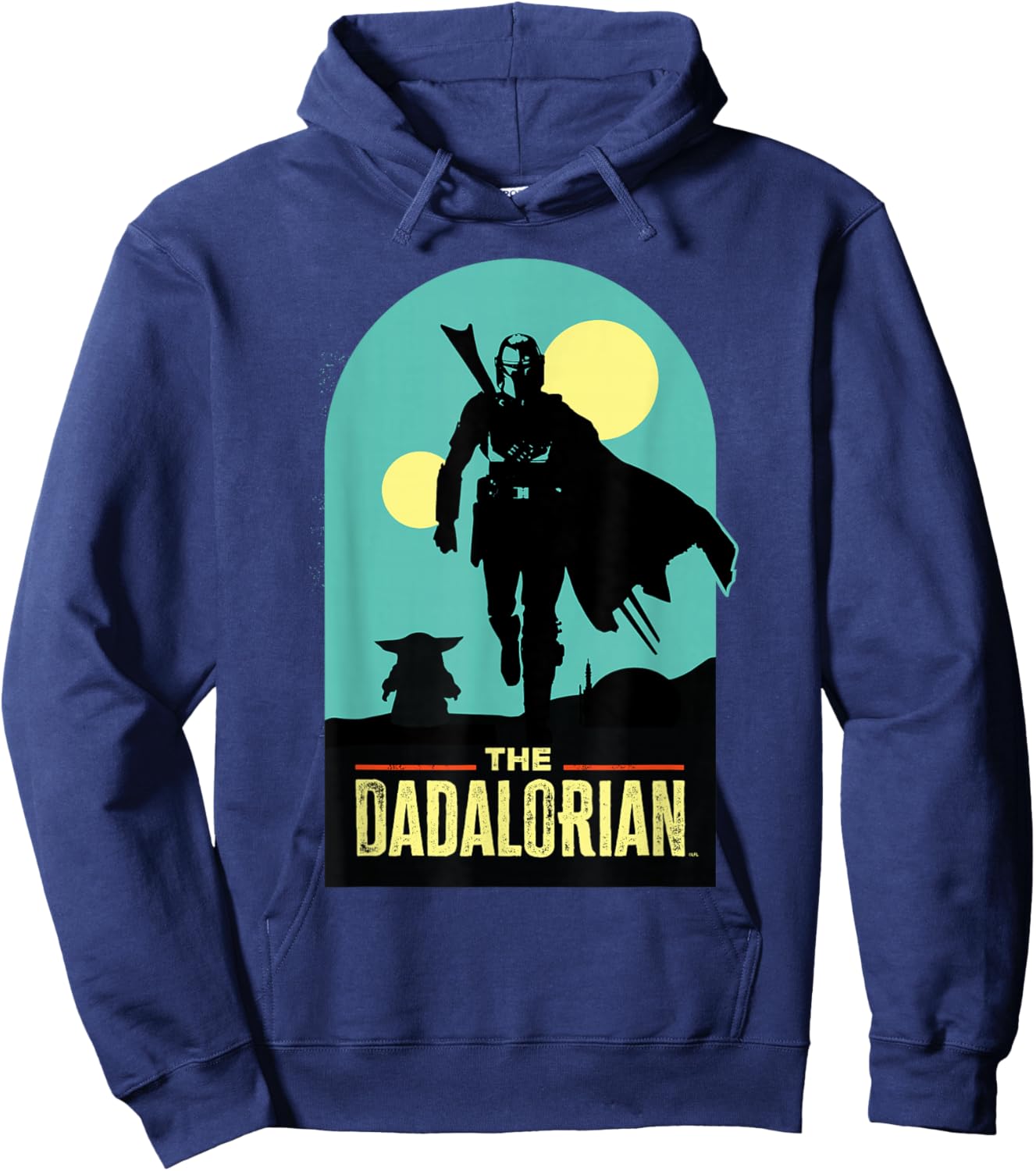 Star Wars The Dadalorian Mandalorian and Grogu Father's Day Hoodie - Hoodie | Navy