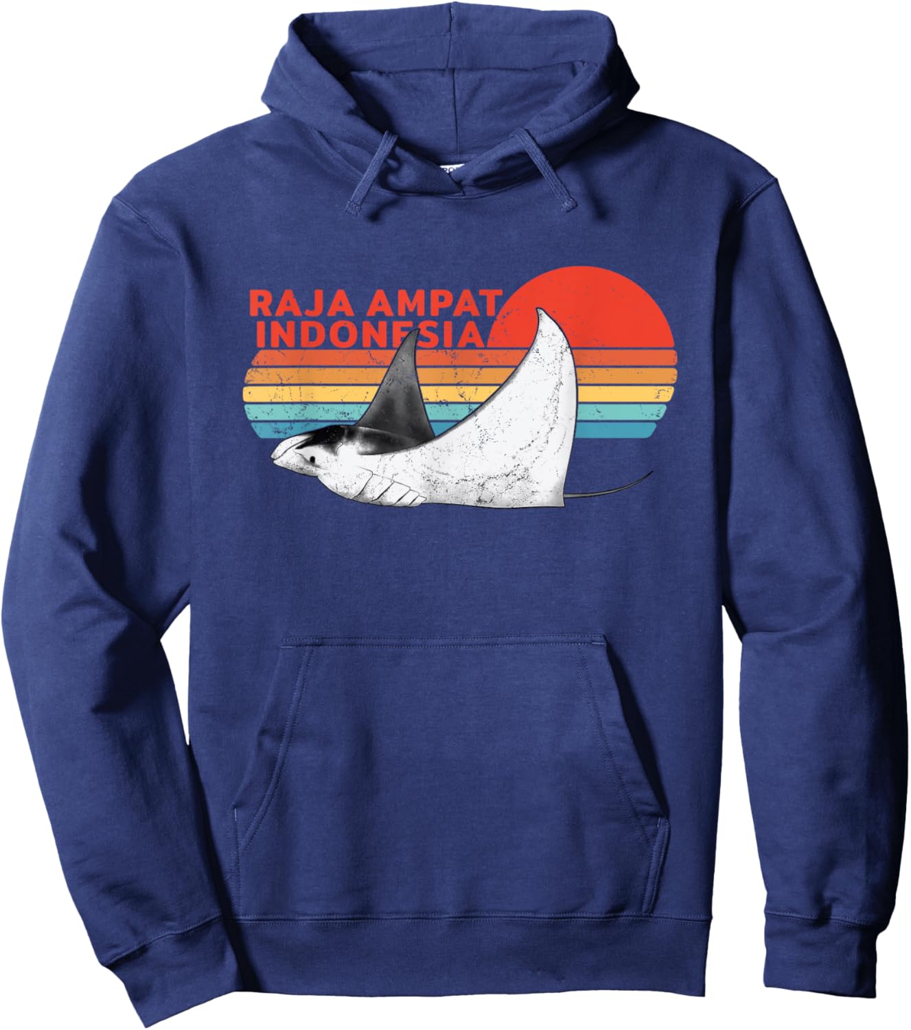 Indonesia Raja Ampat Manta Ray Hoodie - Hoodie | Navy