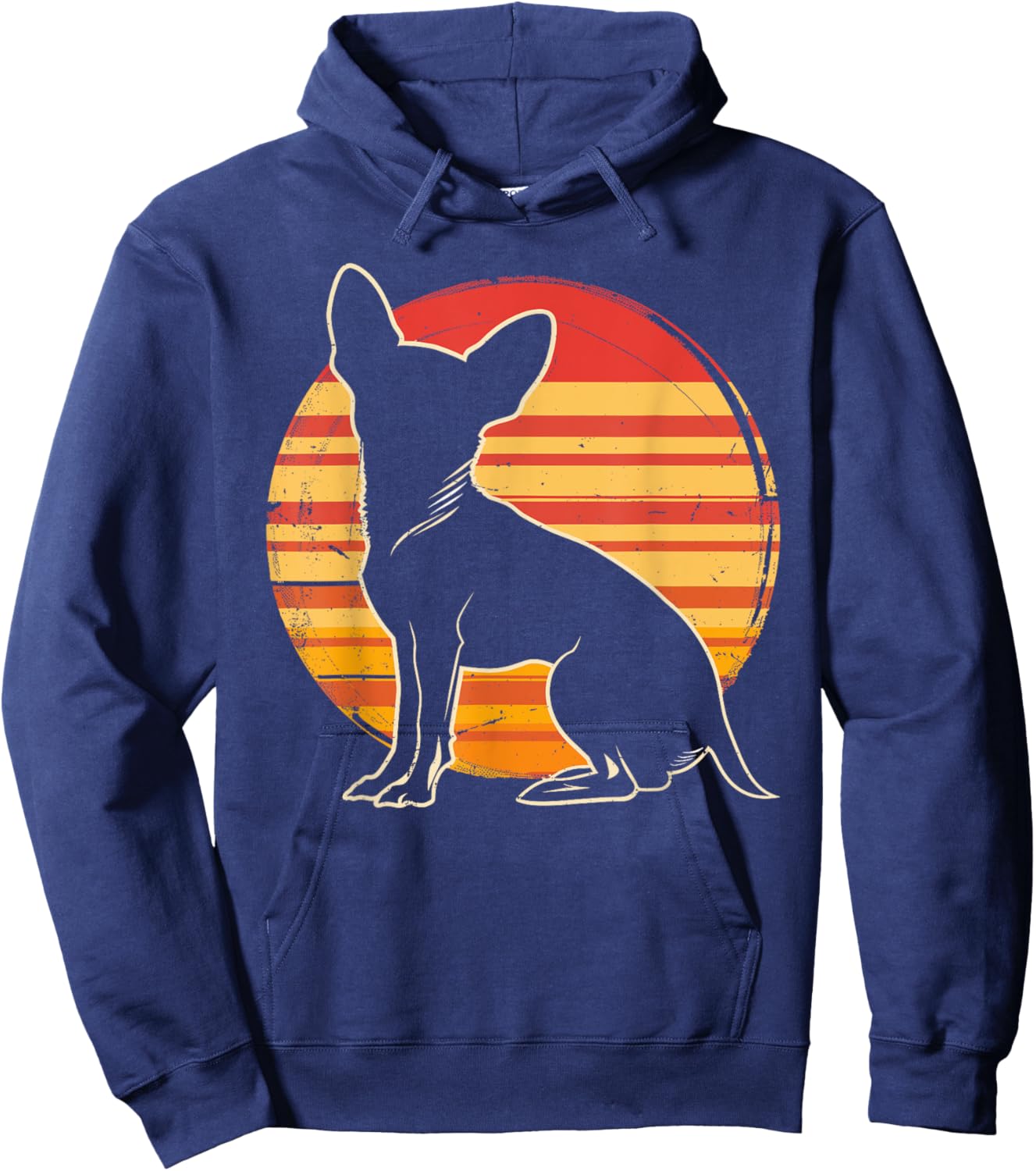 Retro Chihuahua Christmas Birthday Gift Chihuahua Dog Lovers Women Kids Hoodie - Hoodie | Navy