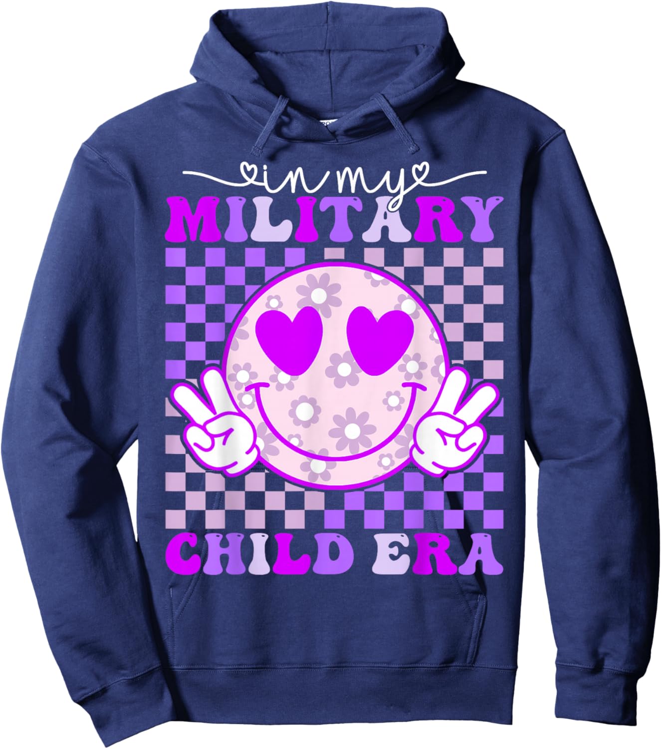 Purple Up For Military Kids In My Military Child Era Month Hoodie - Hoodie | Navy