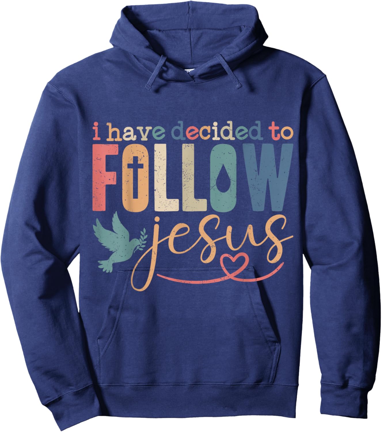 Baptism Christian Baptized I Have Decided to Follow Jesus Hoodie - Hoodie | Navy