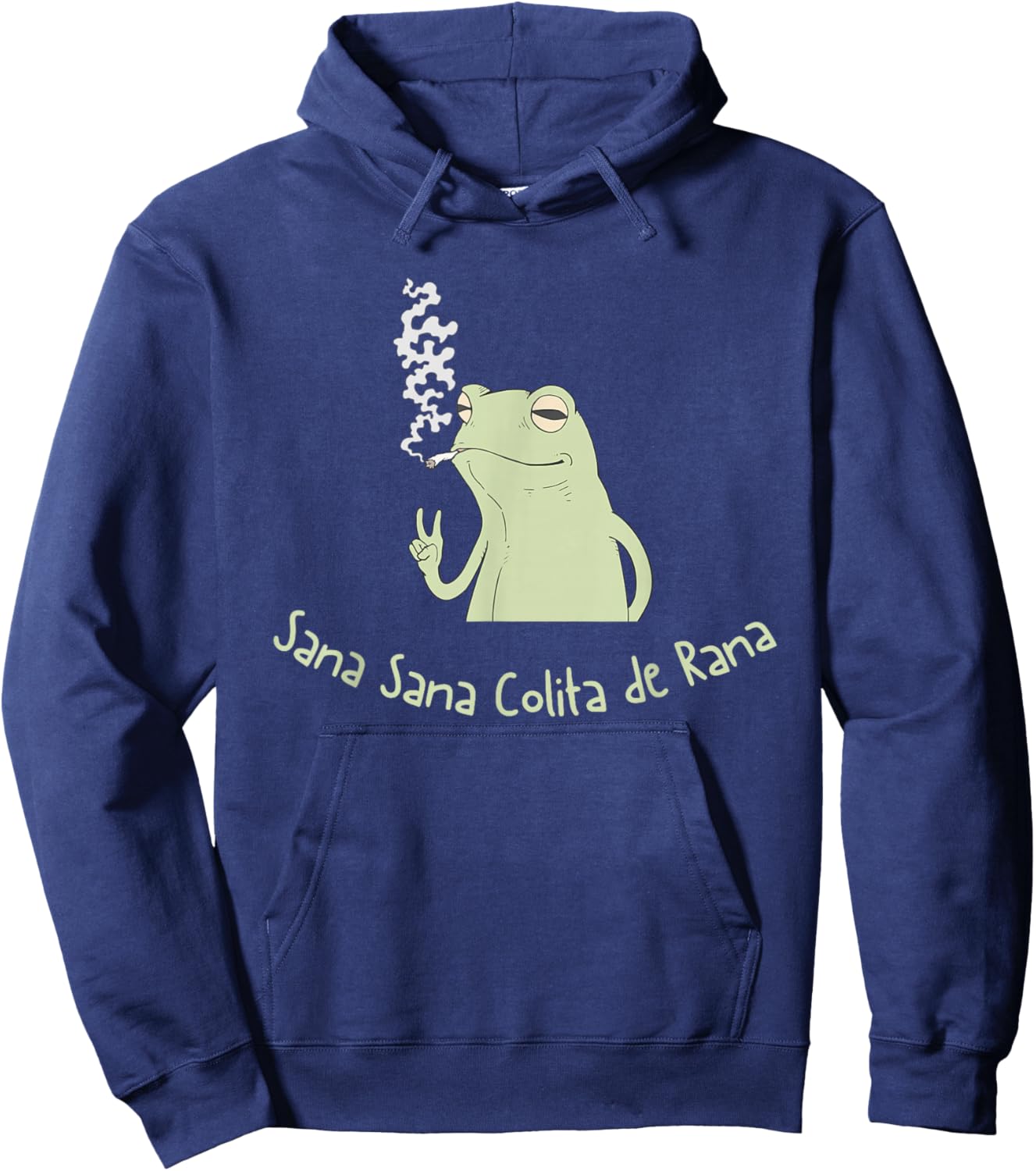 Funny Sana Sana Colita de Rana Frog Chill Hoodie - Hoodie | Navy