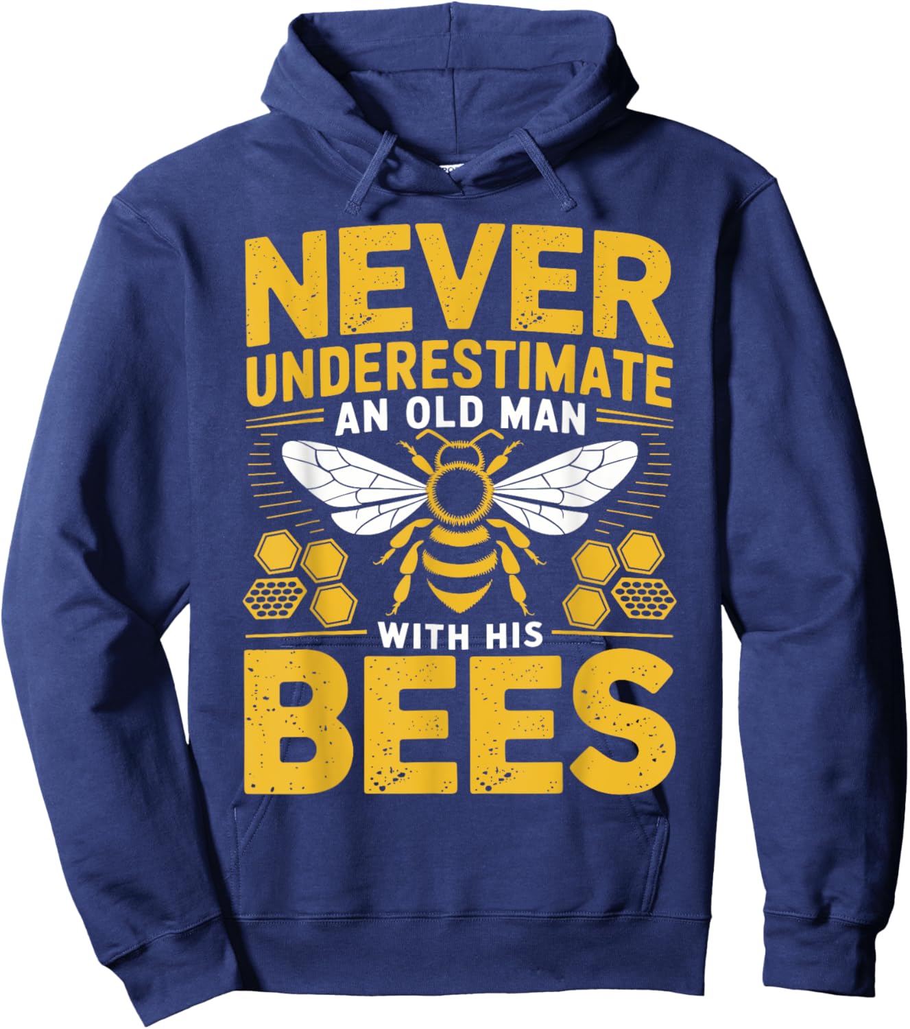 Apiary Bee Keeper An Old Man With His Bees Beekeeping Hoodie - Hoodie | Navy