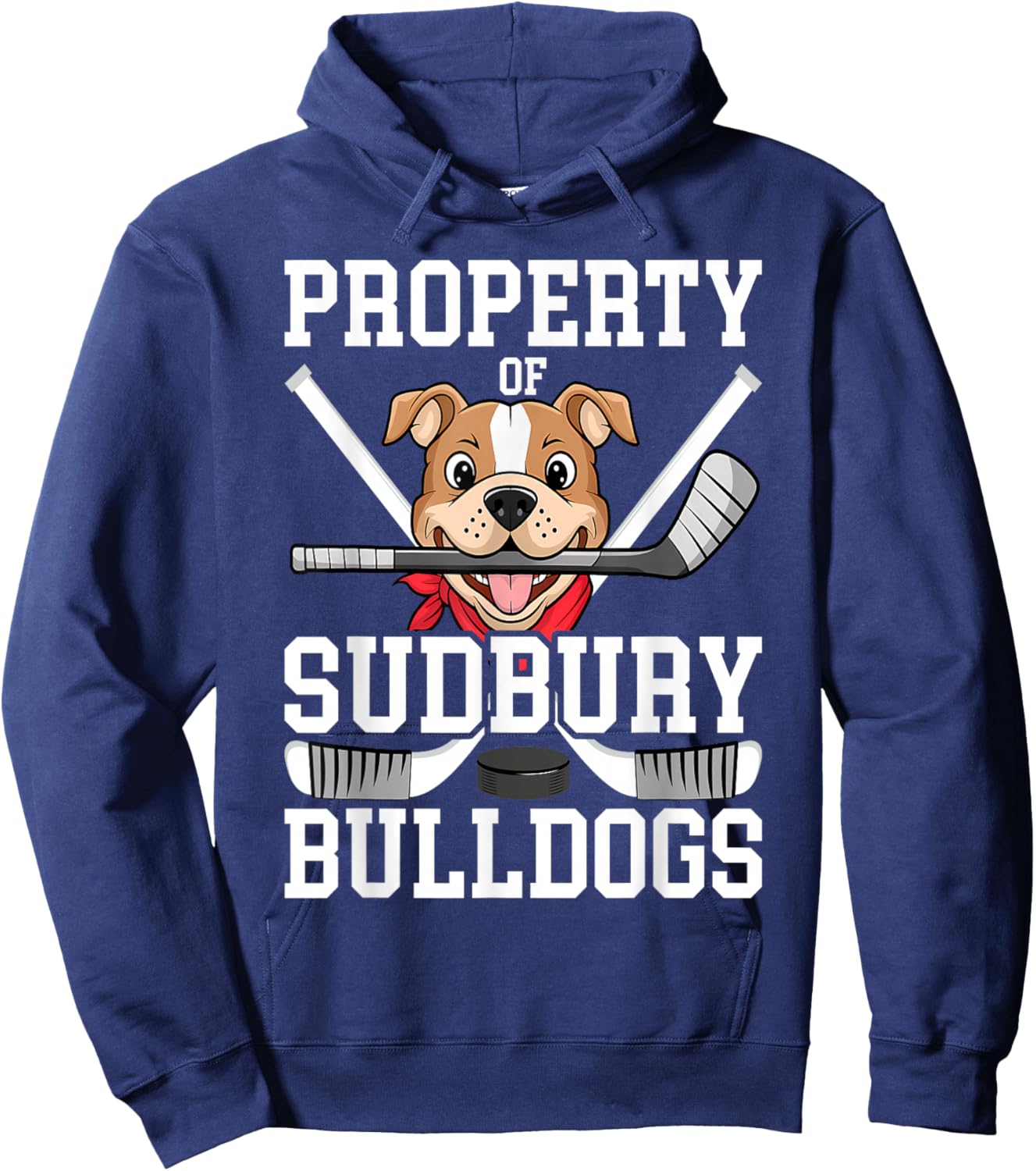 Men Women Property of Sudbury Bulldog Funny Hoodie - Hoodie | Navy