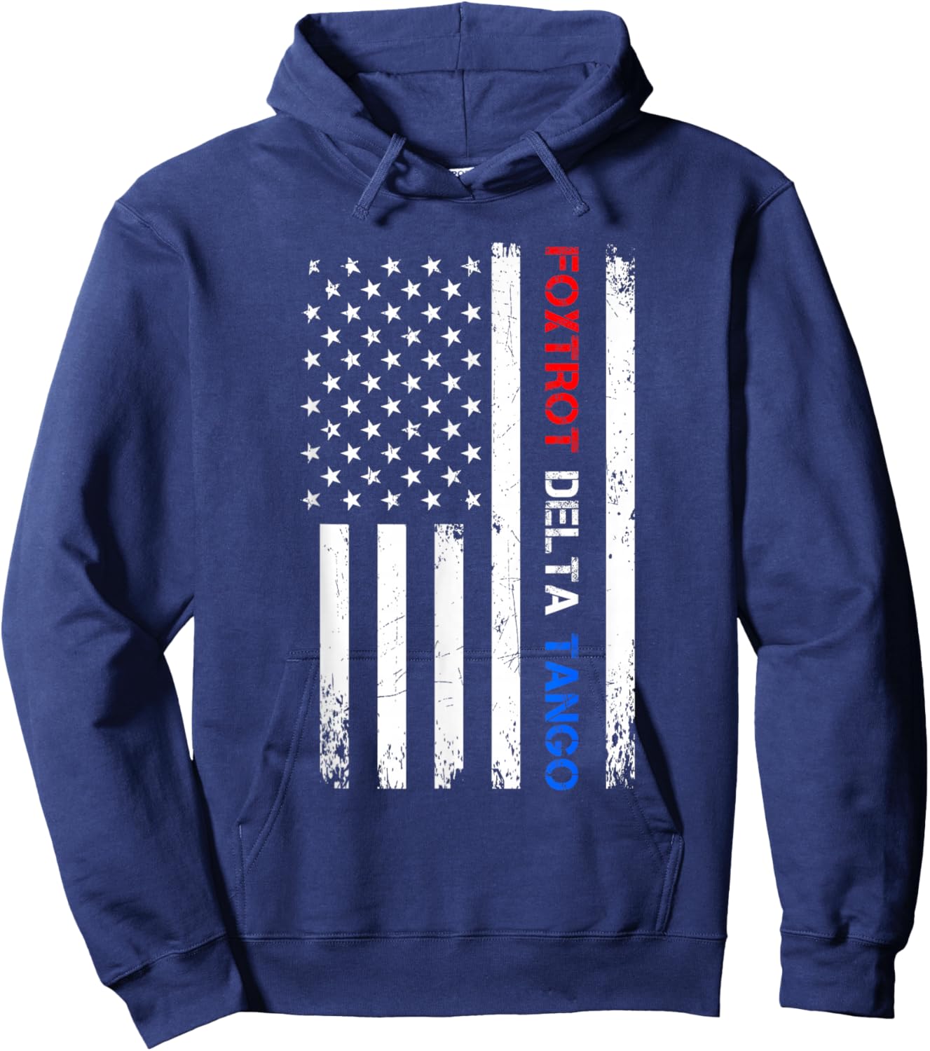 Foxtrot Delta Tango Patriotic Hoodie - Hoodie | Navy