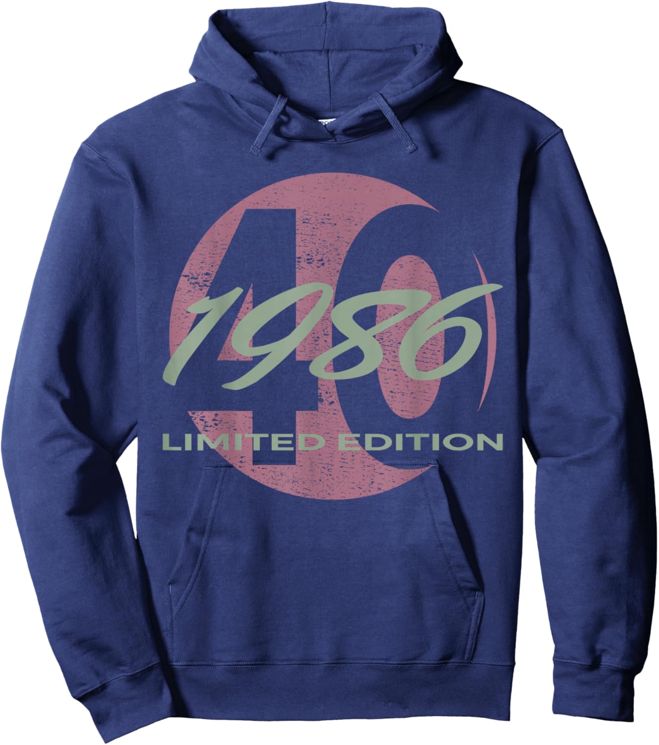 40th Birthday Man Woman 40 Years 1986 Funny Gift Hoodie - Hoodie | Navy