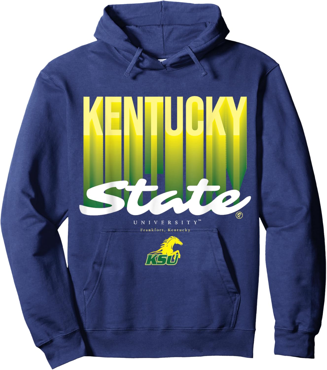 The Yard Essentials - Kentucky State University - KSU Fade Hoodie - Hoodie | Navy