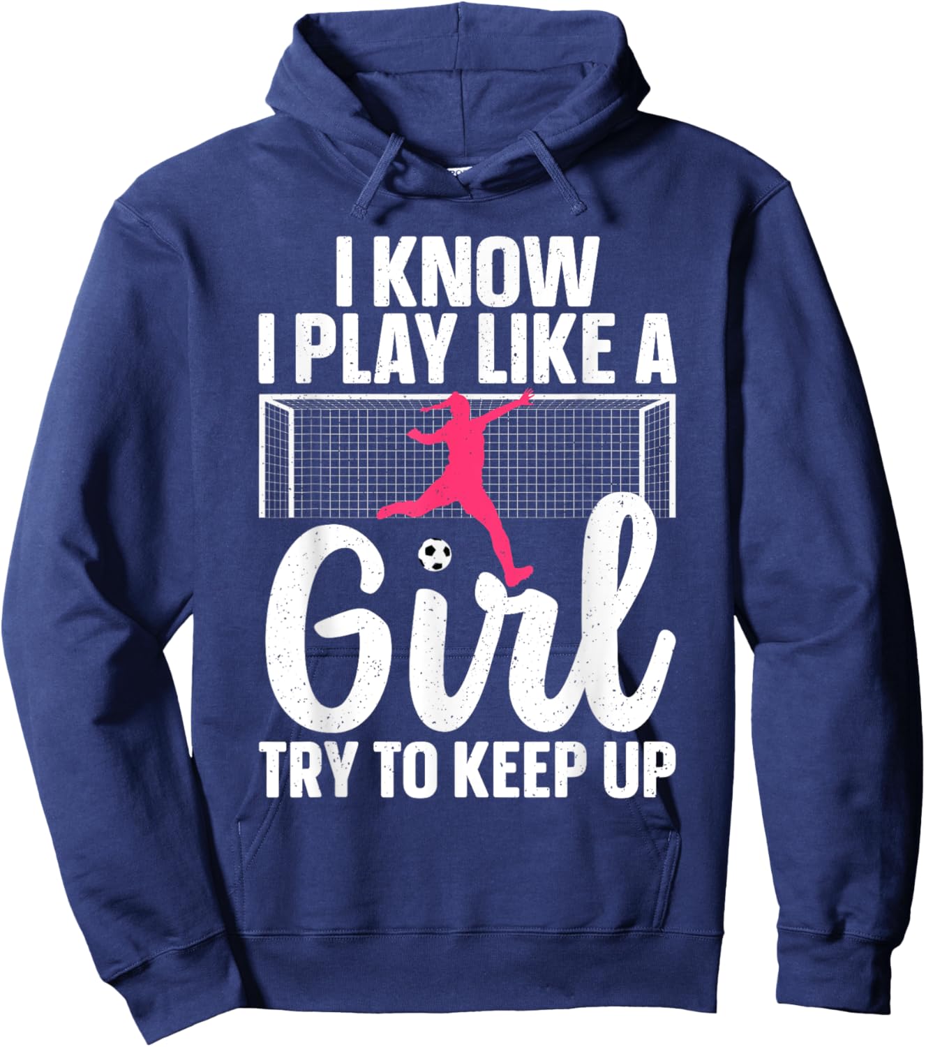 Funny Soccer Art Girls Soccer Player Soccer Lover Hoodie - Hoodie | Navy