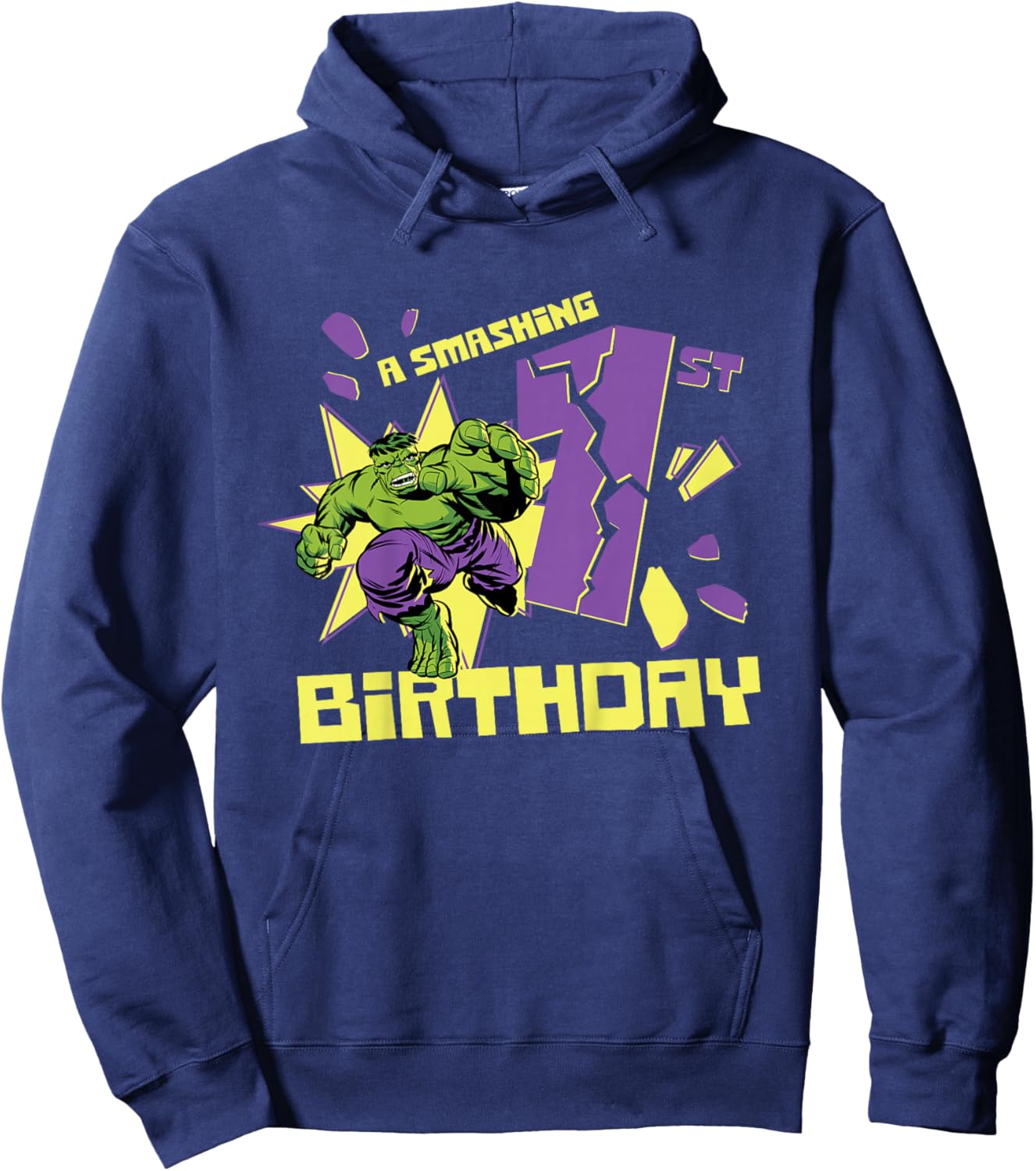 Marvel Super Heroes Hulk A Smashing 1st Birthday Party Hoodie - Hoodie | Navy