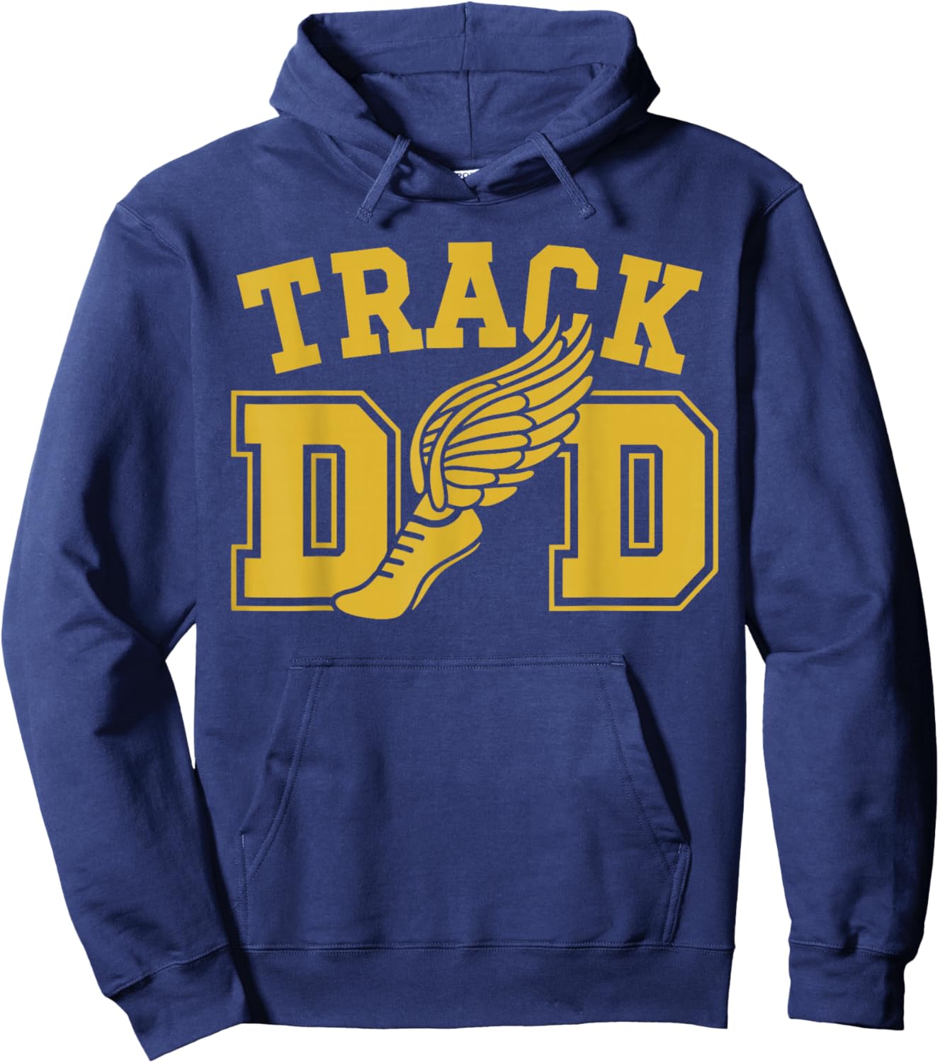 Track Dad Groovy Track & Field Athlete Family Matching Sport Hoodie - Hoodie | Navy