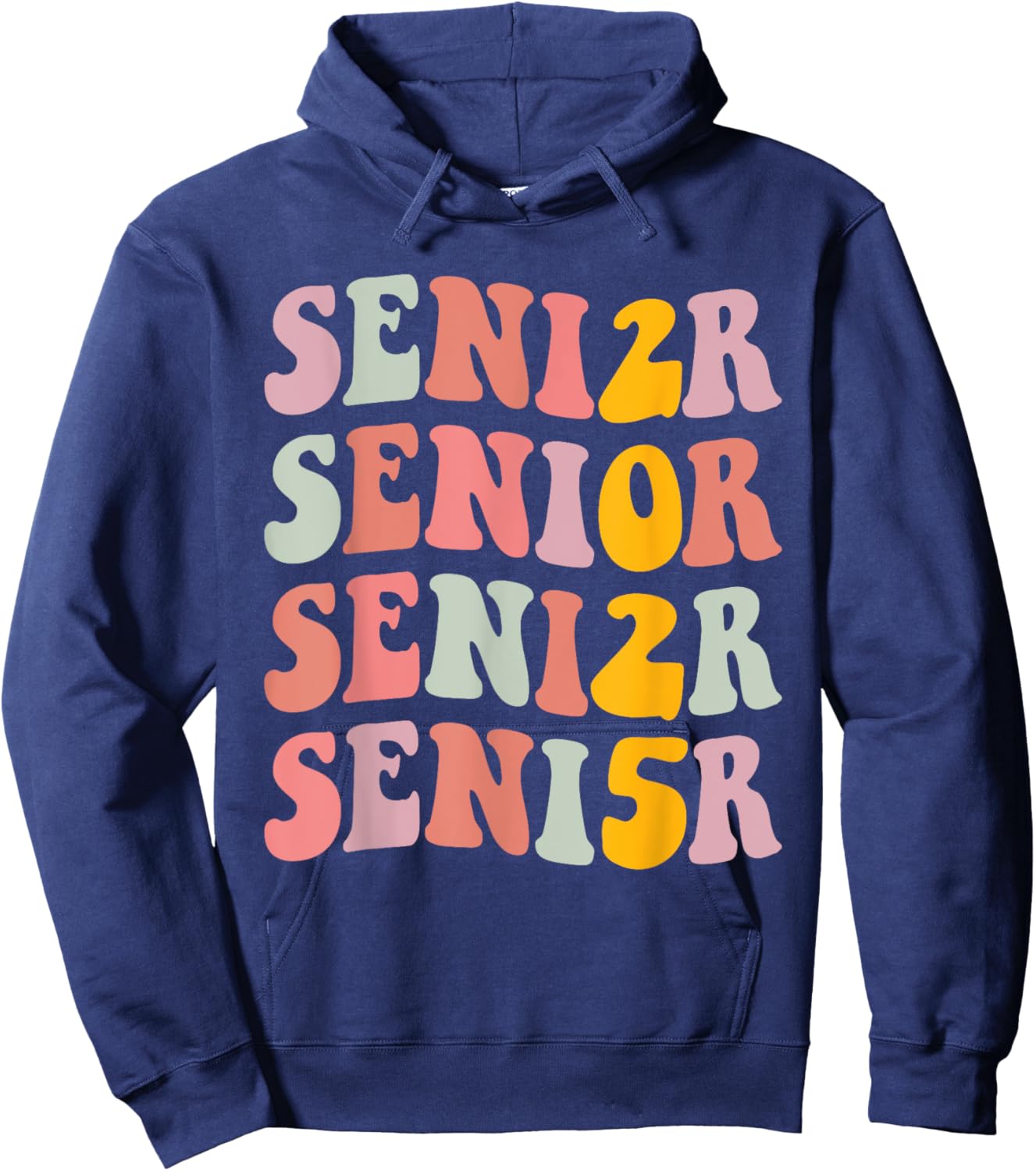 Senior 2025 hippie college graduation class of Hoodie - Hoodie | Navy